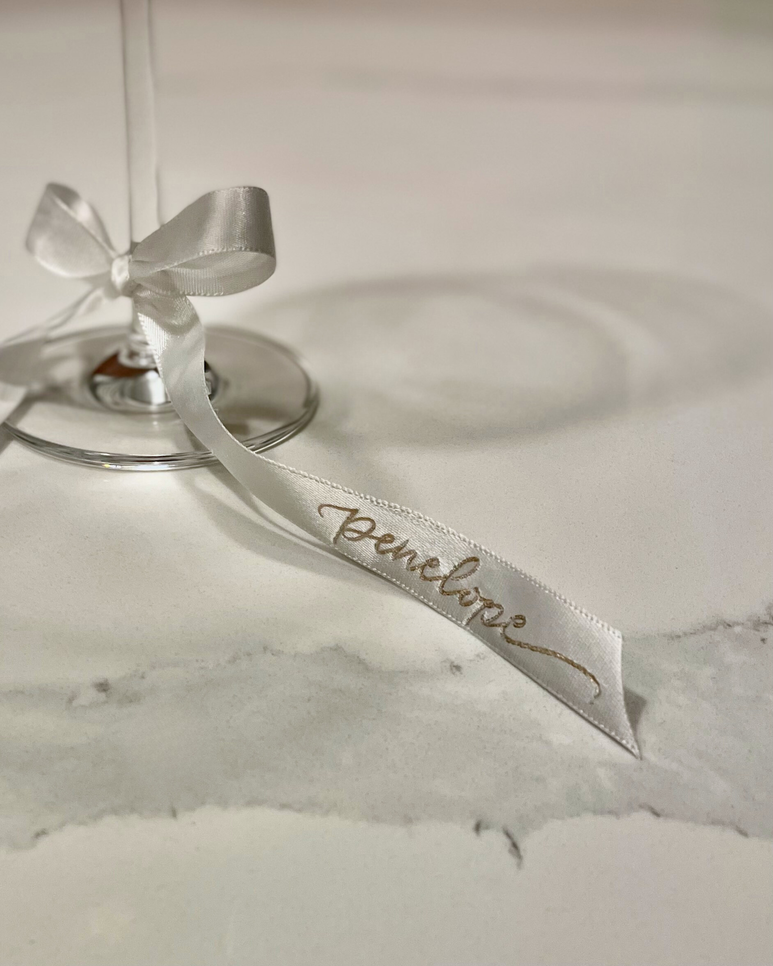 Magda Calligraphy Live Event Calligraphy Toronto Ribbon Gold Foiling.png