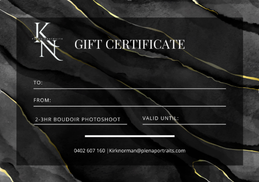 Boudoir Session - Gift Certificate