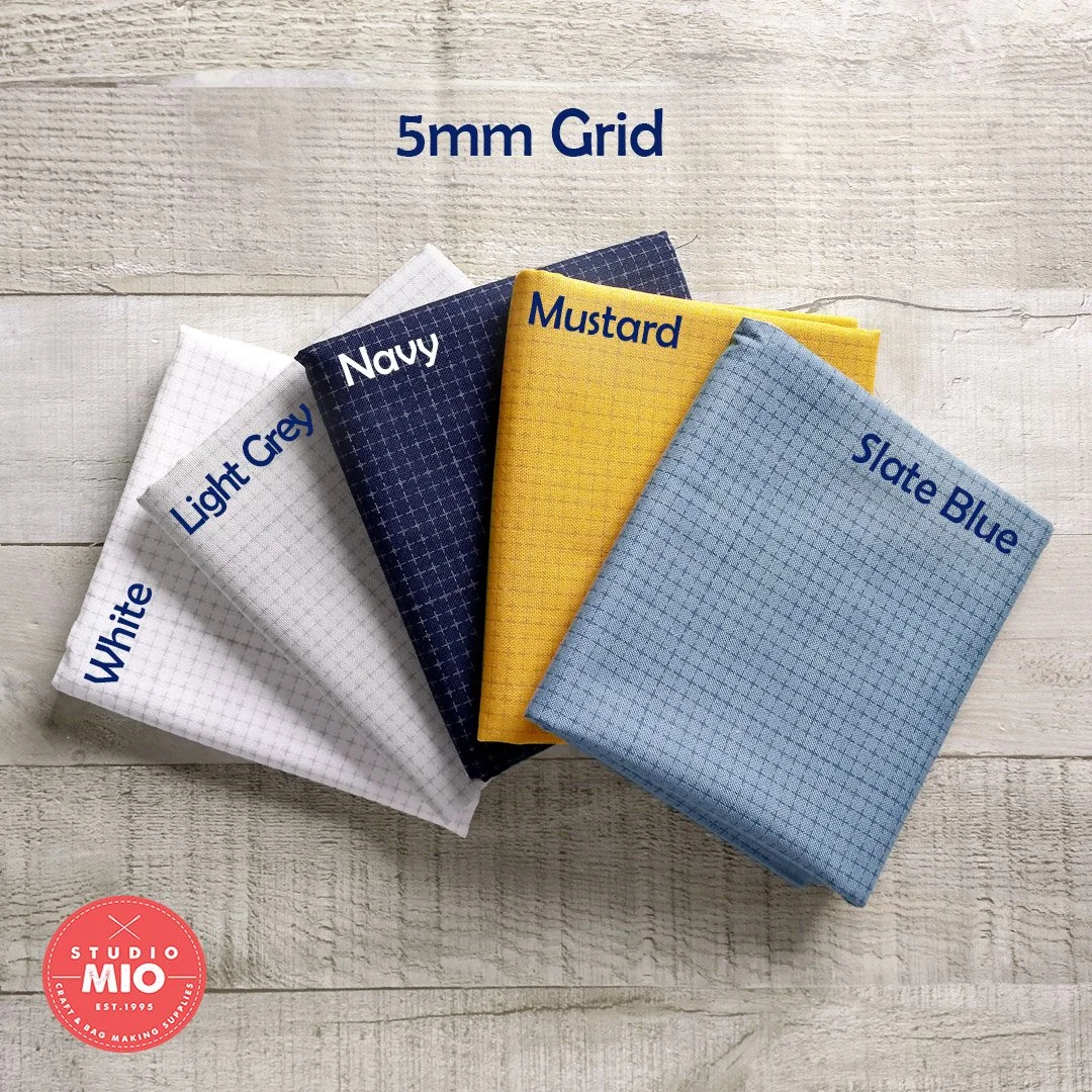 5mm Grid Line Pre-Printed Wash-Away Sashiko Fabric, 100% Cotton, Soft Type, Daruma Sashiko Fabric