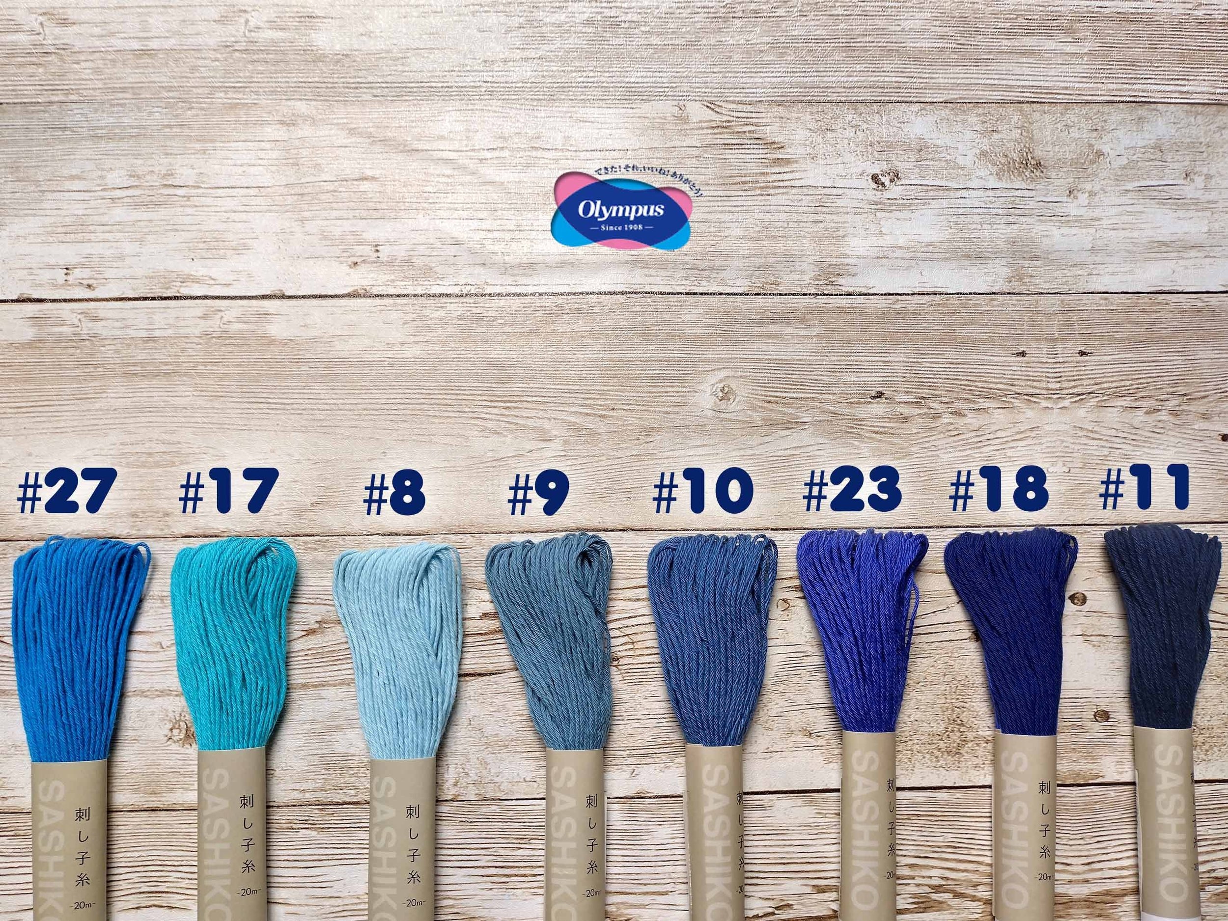 Olympus Sashiko Threads 20m skeins, Japanese embroidery thread