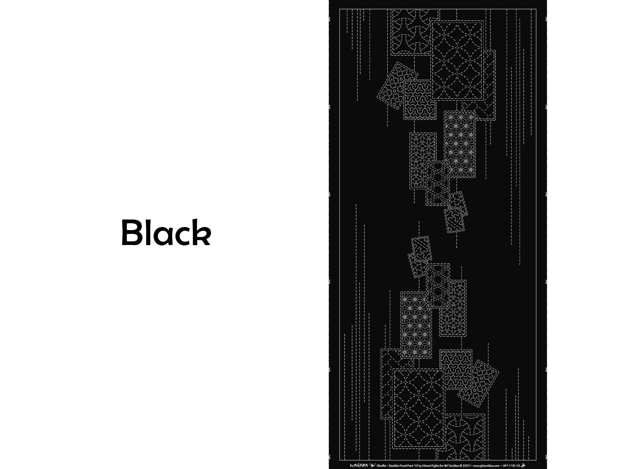Sashiko Panel, Japanese embroidery, wagara sashiko panel pre-printed panel