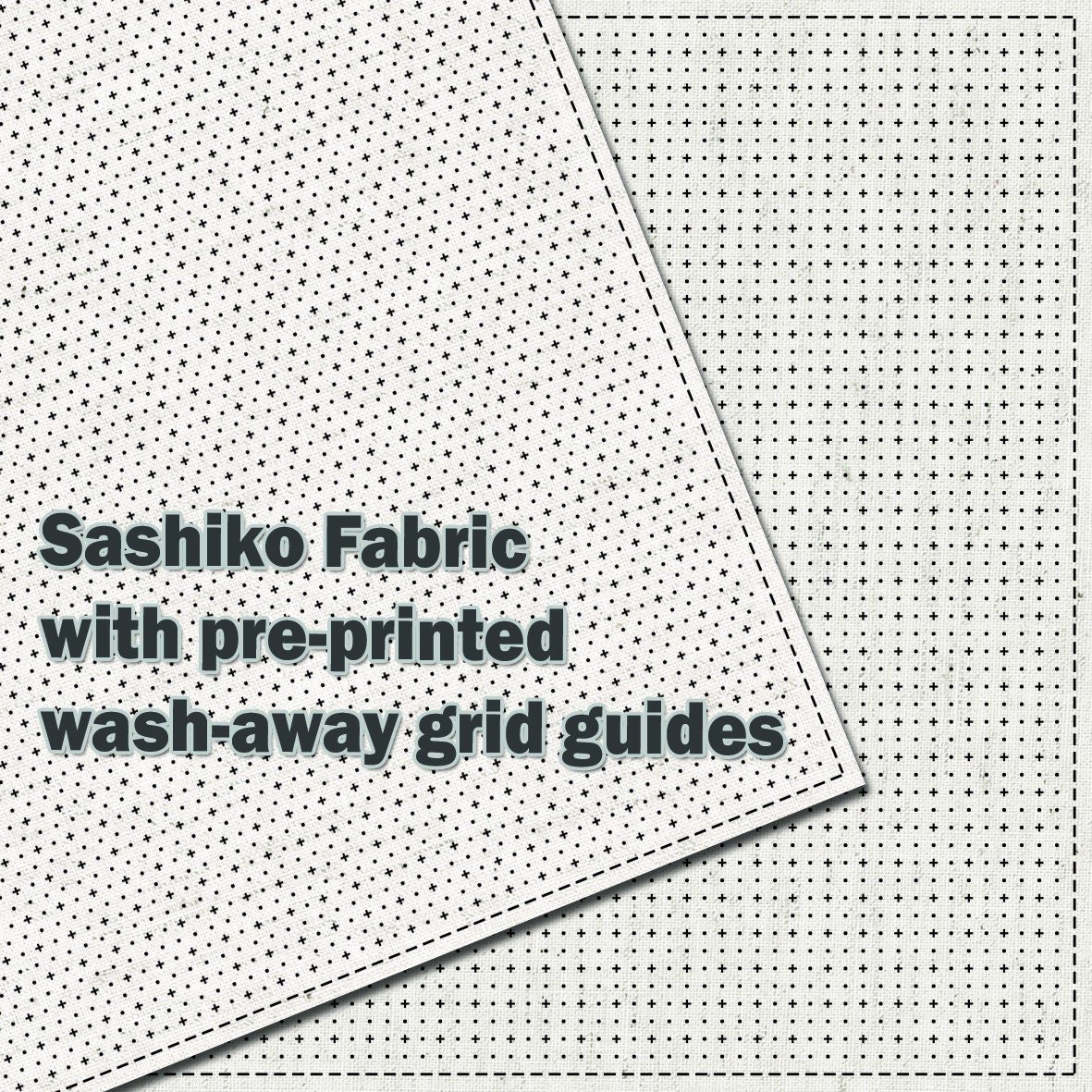 Grid Pre-Printed Wash-Away Sashiko Fabric
