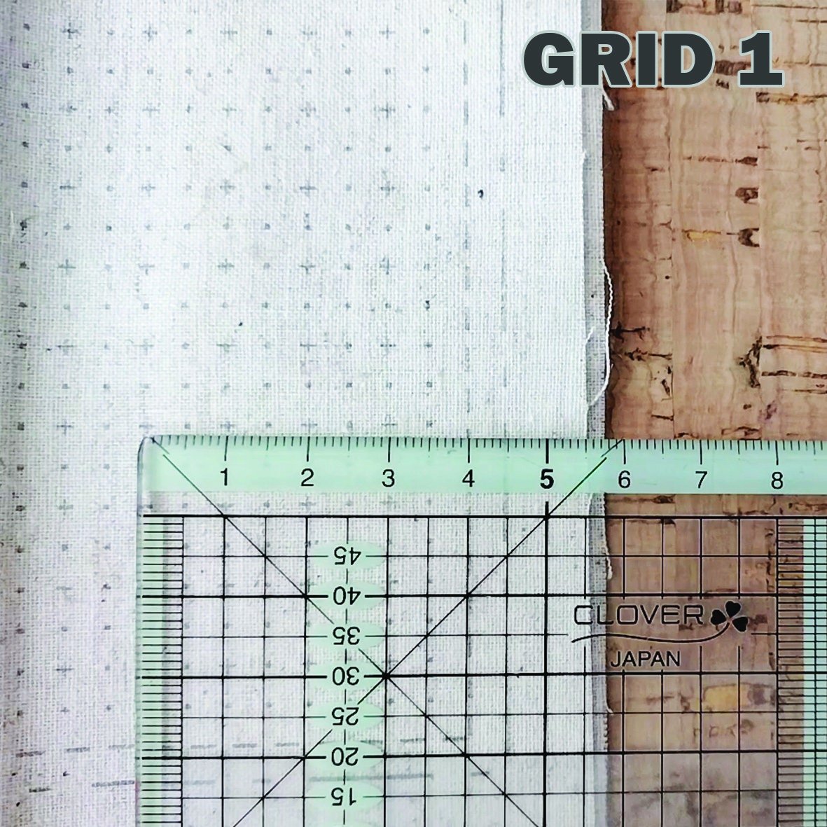 Grid Pre-Printed Wash-Away Sashiko Fabric
