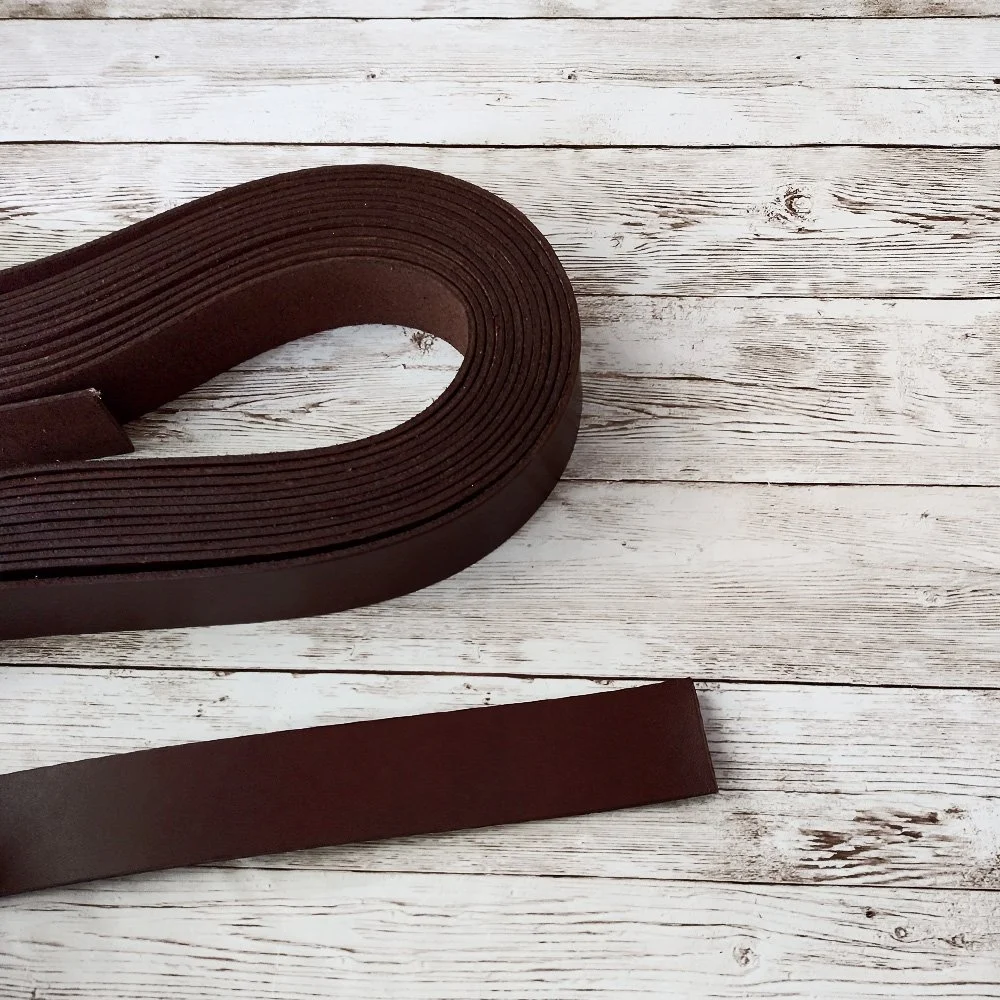 30mm Leather Strips (Chocolate)