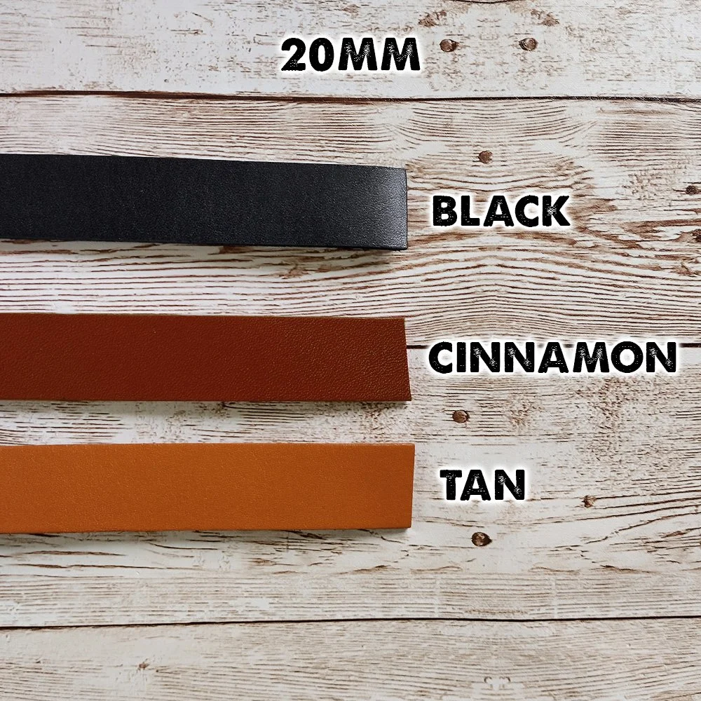 20mm Leather Strips Available in 3 Colours