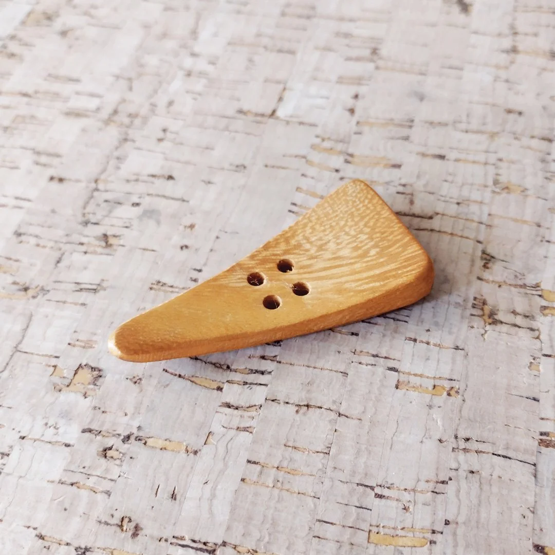 large triangle wooden button