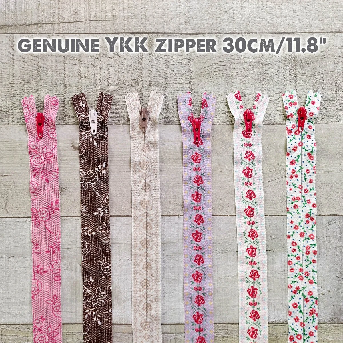 Genuine YKK Printed Zipper 30cm