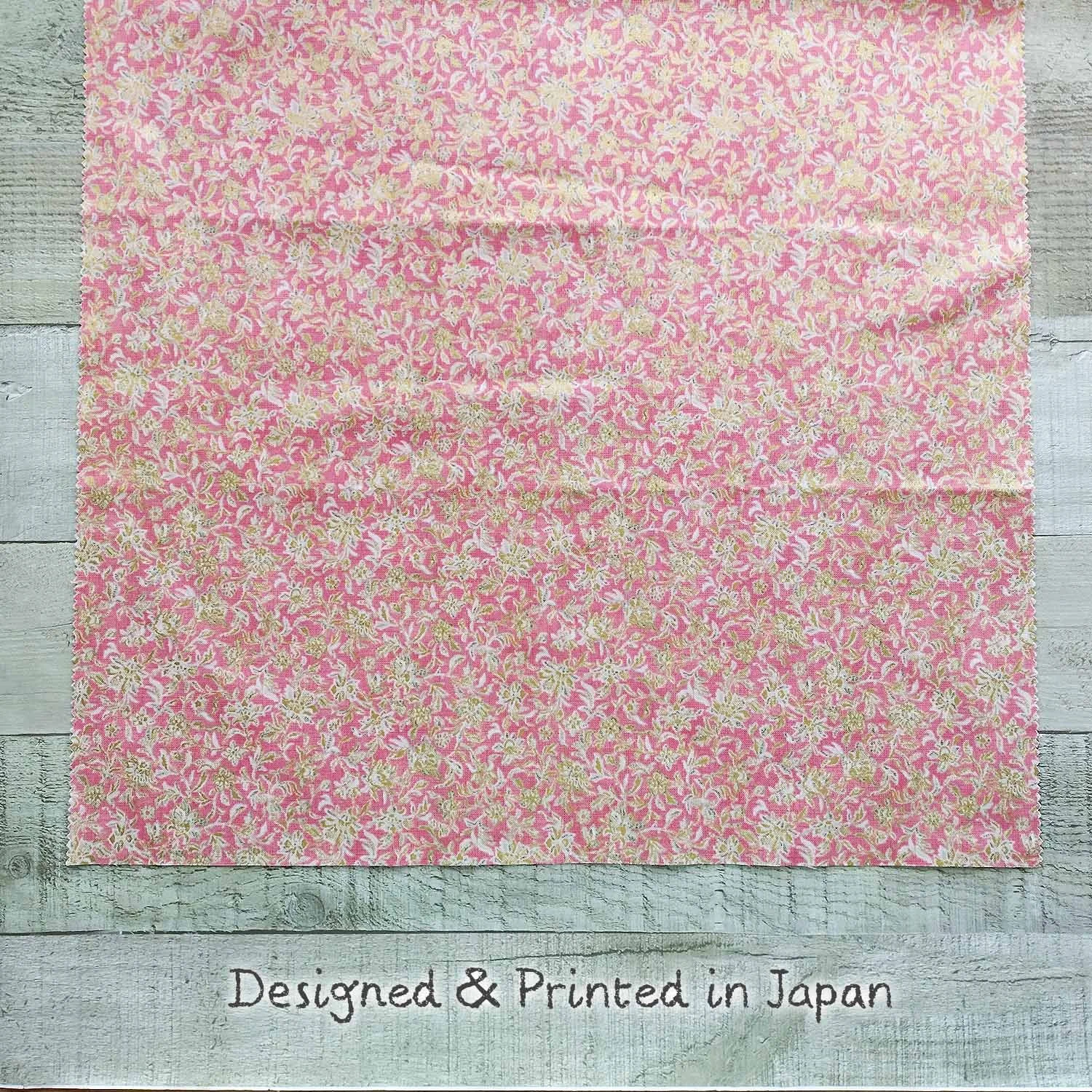 Exquisite Japanese Print Fabric Bundle 6pc, 100% Cotton, Bonus Charm, Authentic Japanese Design, Designed & Printed in Japan
