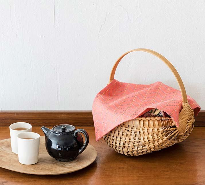 Hidamari Sashiko Pre-printed Wash-Away Panel - Herringbone Pattern (Copy)