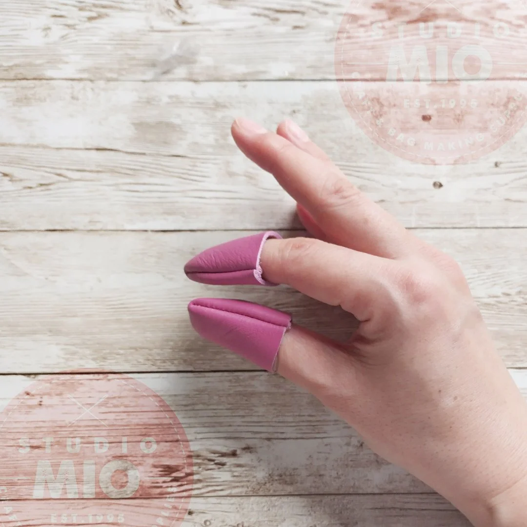 Tulip Pink Leather Thimble TF006e-sample2.jpg