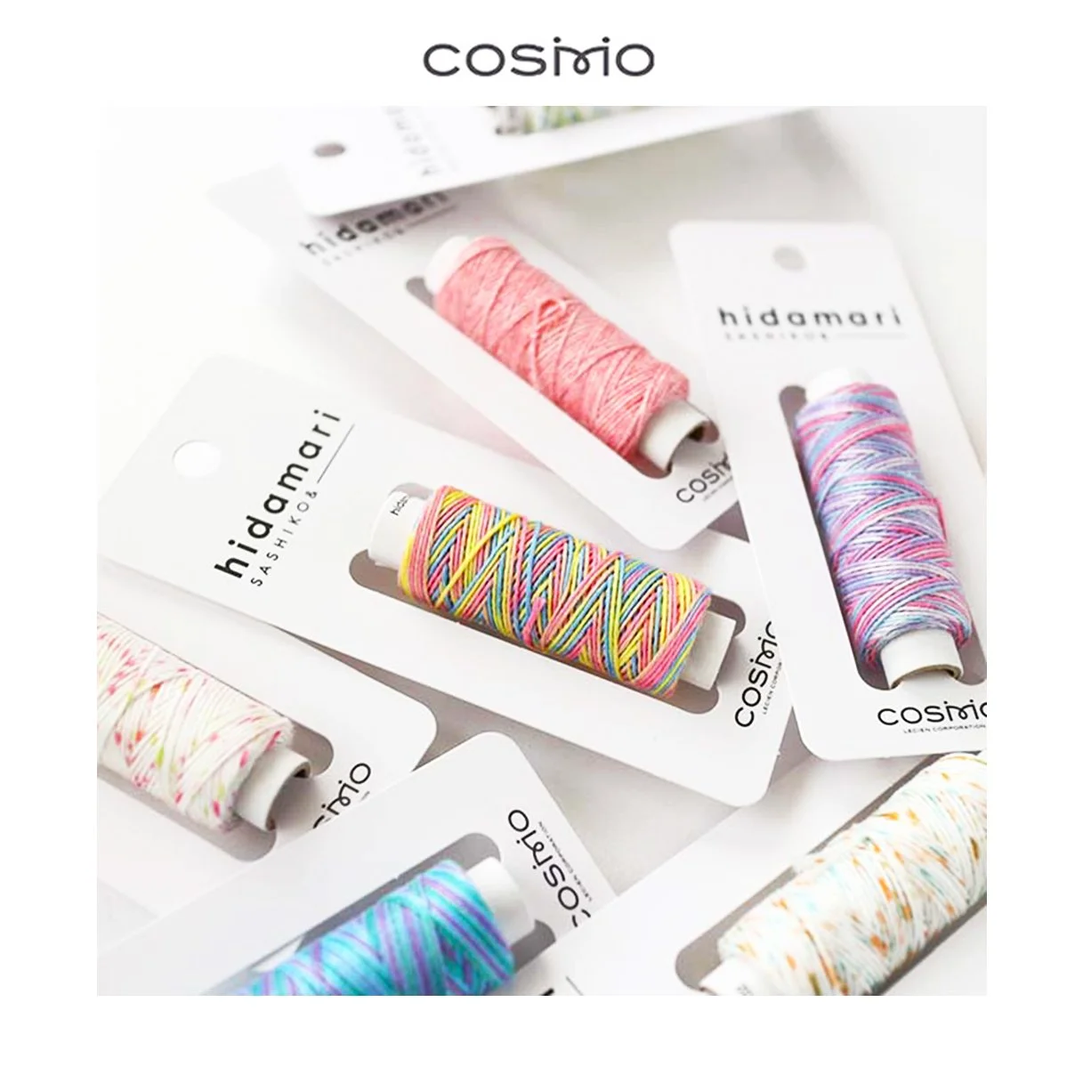 Hidamari Sashiko Thread variegated, Cosmo Hidamari Sashiko Threads, 30m, 6 Ply Medium Weight, Boro, Mending, Crochet, General Embroidery