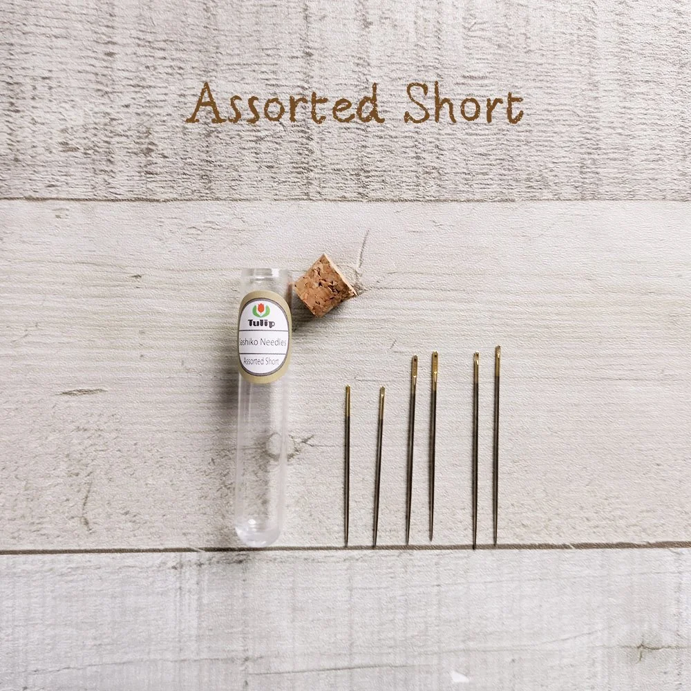Tulip Sashiko Needles feature a big eye, strong body, and sharp point. These premium Japanese embroidery needles are made in Hiroshima, Japan. Enjoy hours of stitching with reduced fatigue!
