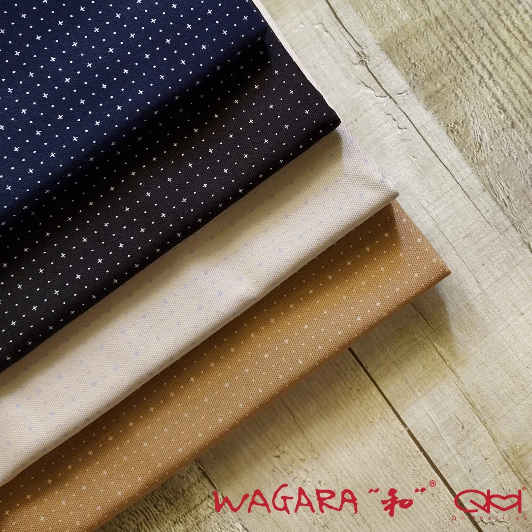 Wagara Sashiko Fabric from QH Textiles. 5mm Wash Away Dot Grid Fabric. KF1126 Grid Sashiko Fabric. For Hitome-Zashi and Kuguri-Zashi