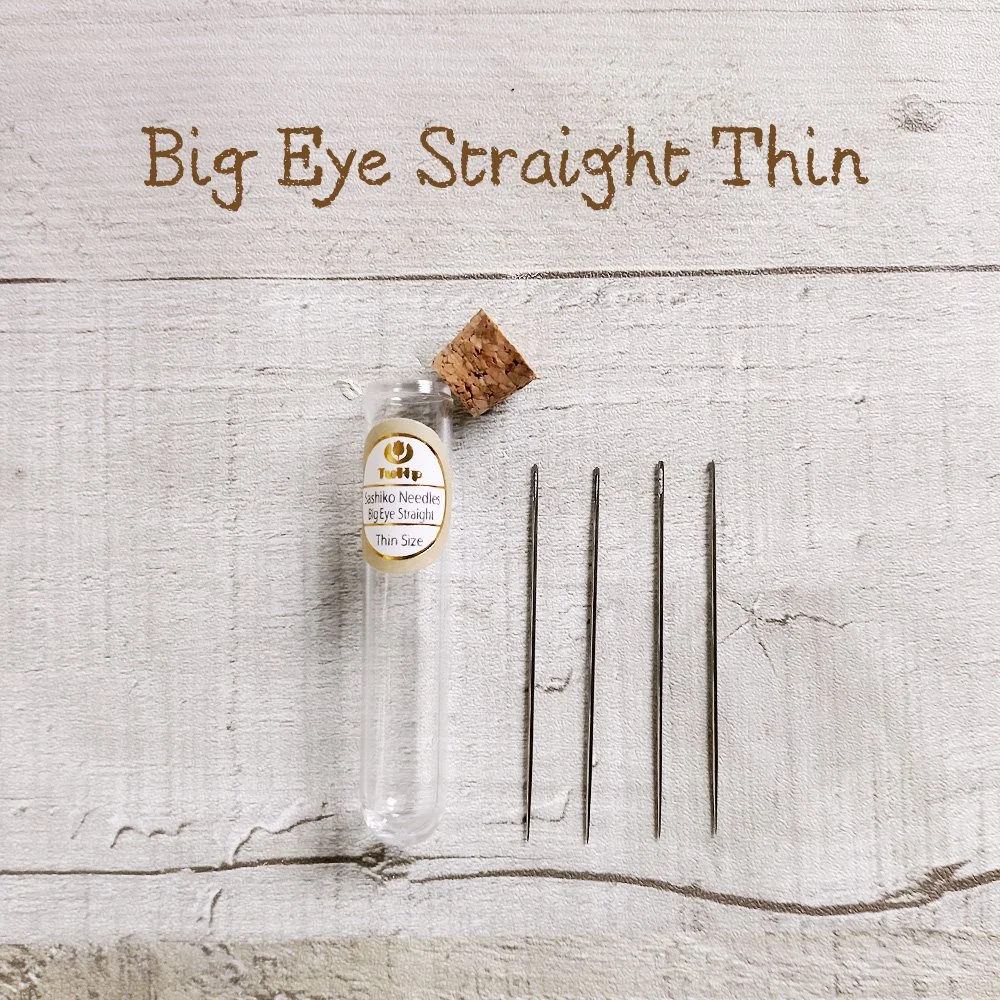 Tulip Sashiko Needles feature a big eye, strong body, and sharp point. These premium Japanese embroidery needles are made in Hiroshima, Japan. Enjoy hours of stitching with reduced fatigue!