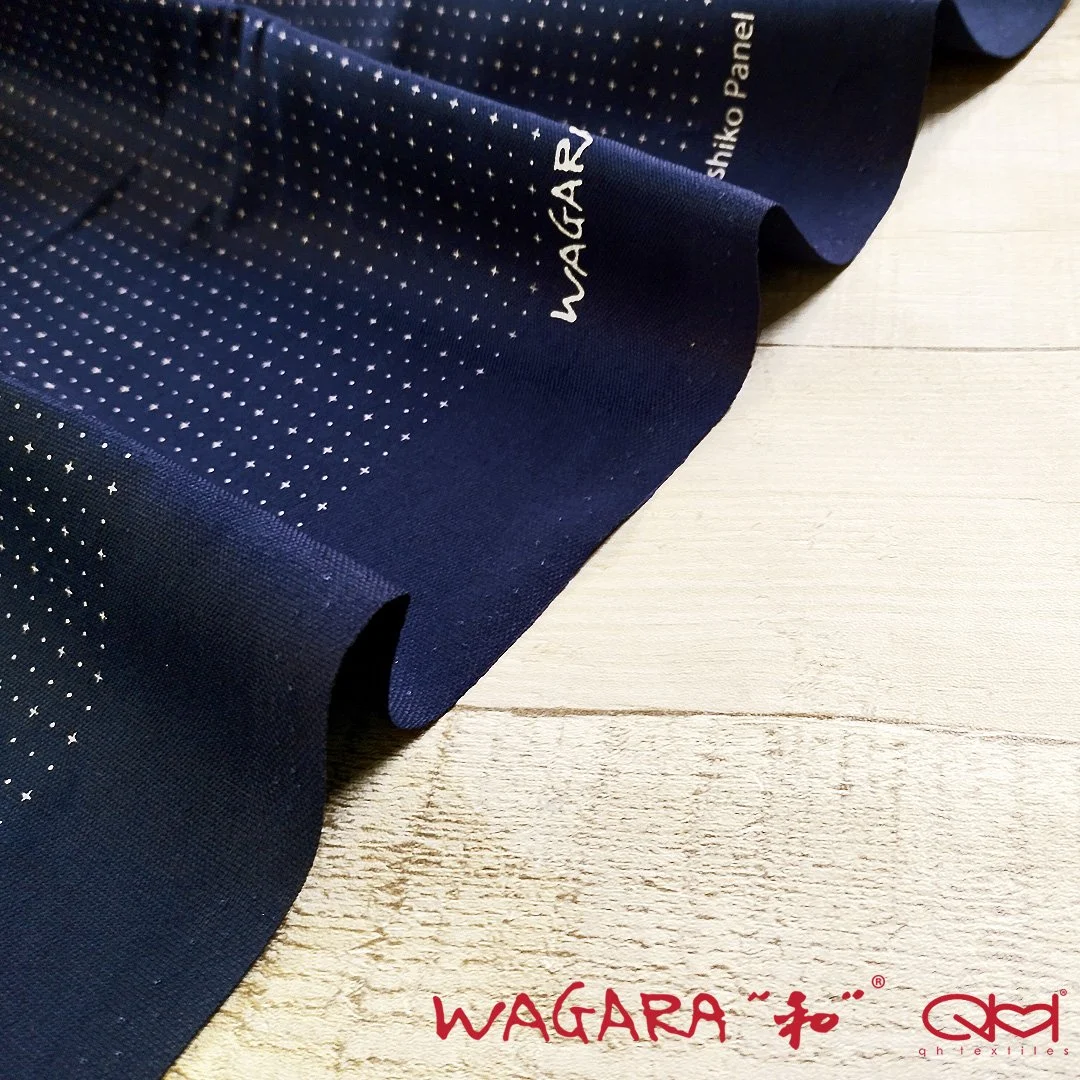 Wagara Sashiko Fabric from QH Textiles. 5mm Wash Away Dot Grid Fabric. KF1126 Grid Sashiko Fabric. For Hitome-Zashi and Kuguri-Zashi.