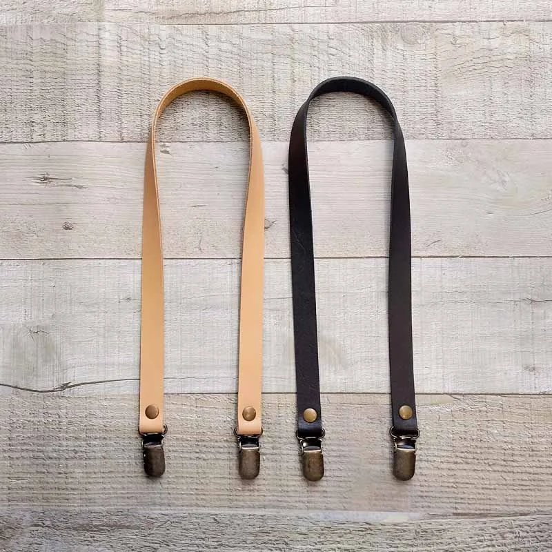 Clip On Handles Light Tan 56cm — STUDIO MIO Bag Hardware Sashiko