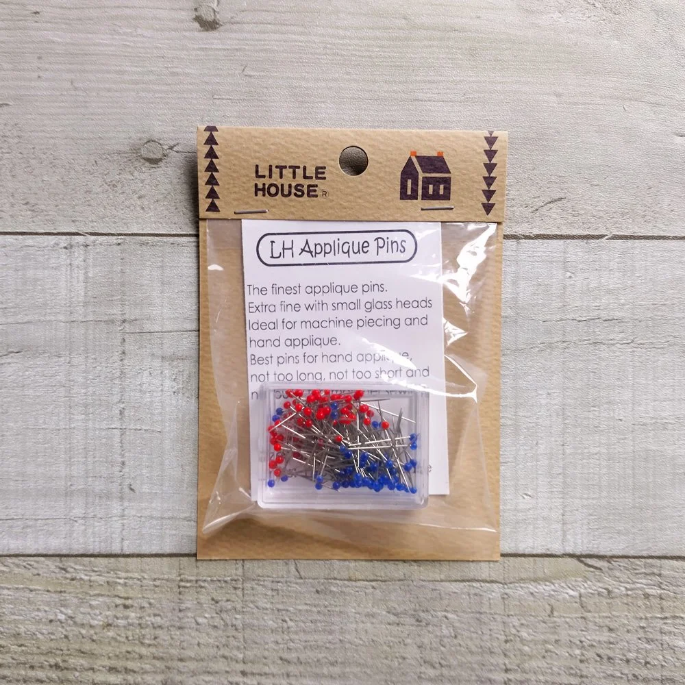 Little House Sewing Pins, Glass Head Pins, Patchwork Pins, Marking Pins, Applique Pins. Fine and sharp. Made in Japan