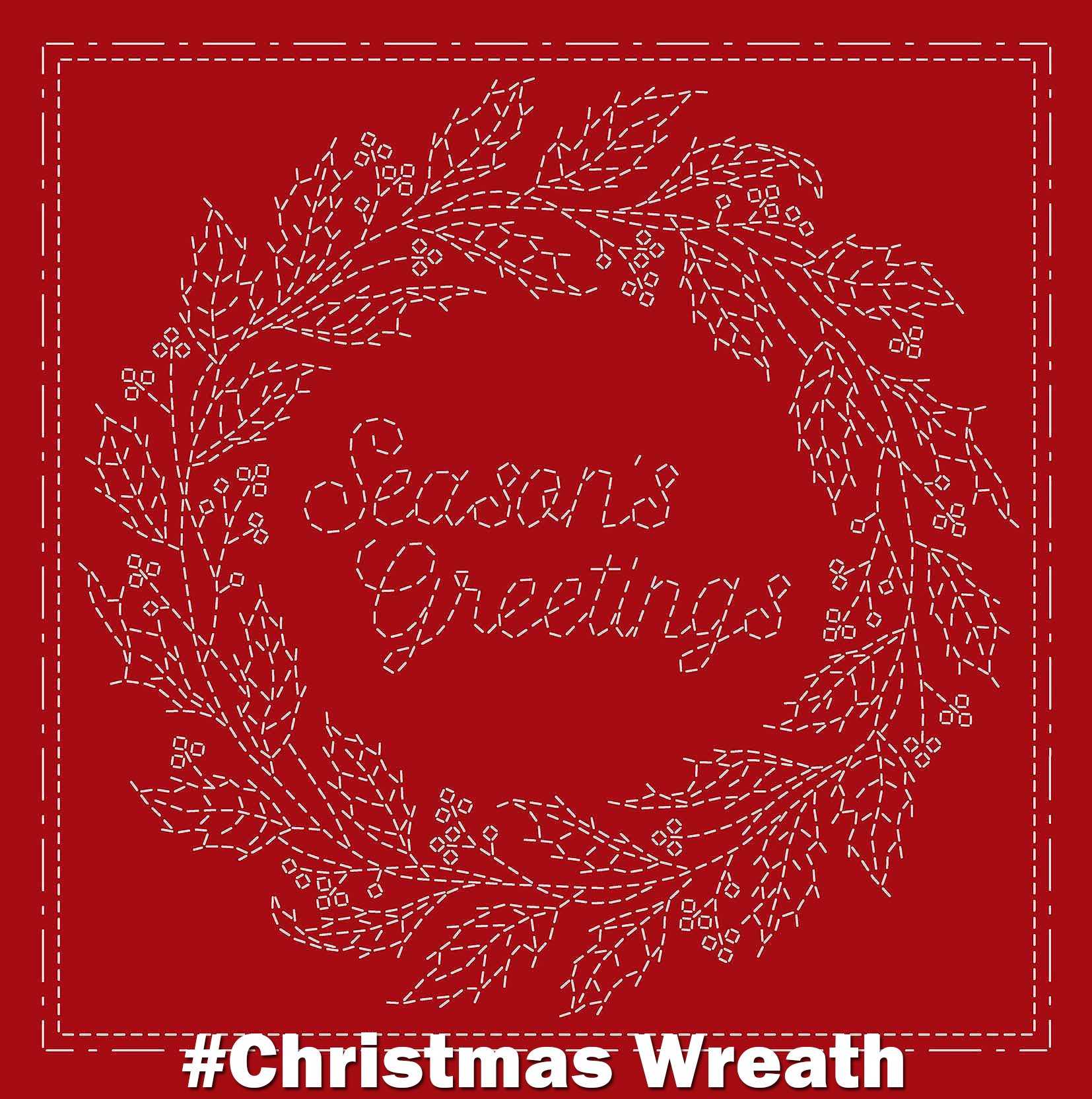 Christmas Pattern Sashiko Sampler Pre-printed