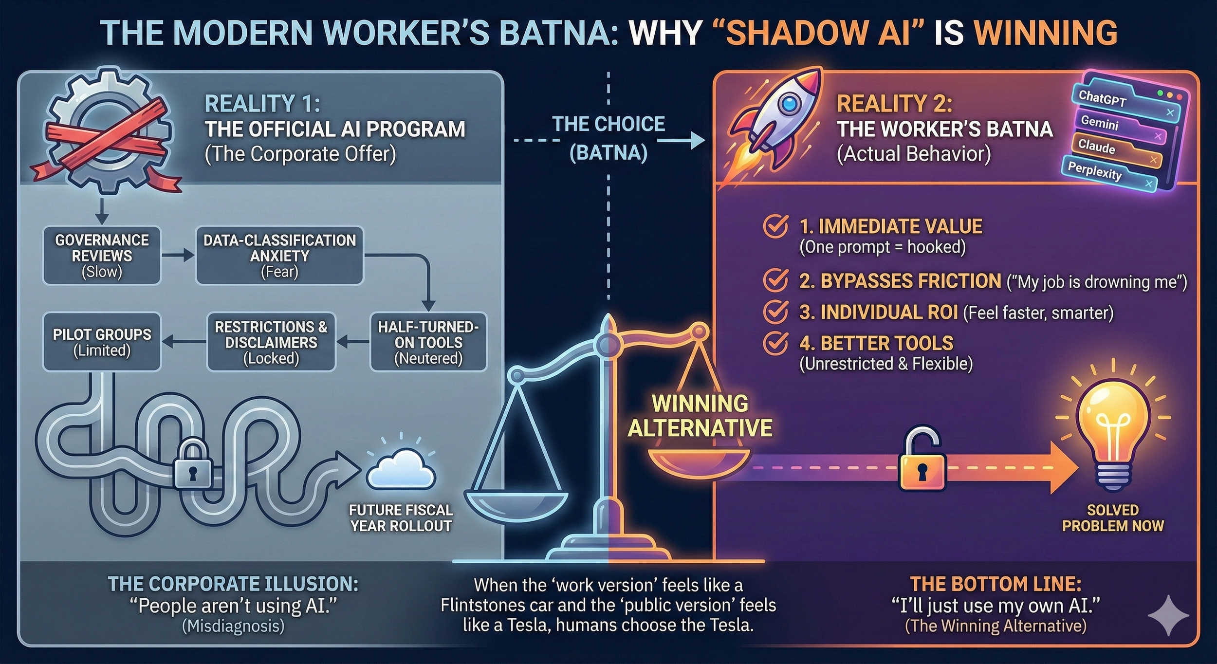 The Modern Worker’s BATNA: Why "Shadow AI" Is Winning