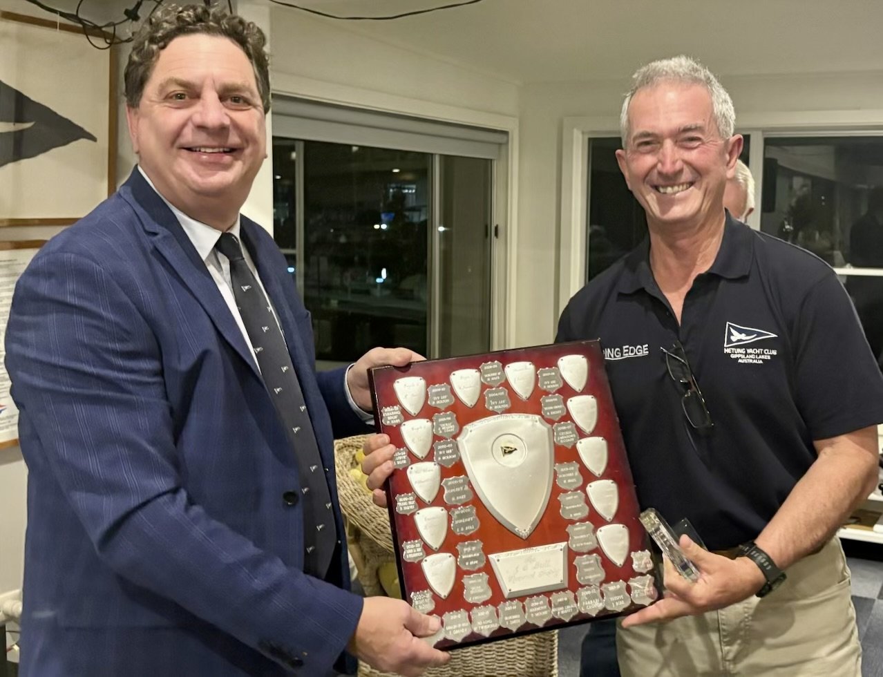 LEADING EDGE- Betty Dack Trophy, J. C. Bull Trophy, Metung Yacht Club Racing Trophy, Commodores Trophy, Graves Leathlean Trophy,P. B. Lawrence Trophy