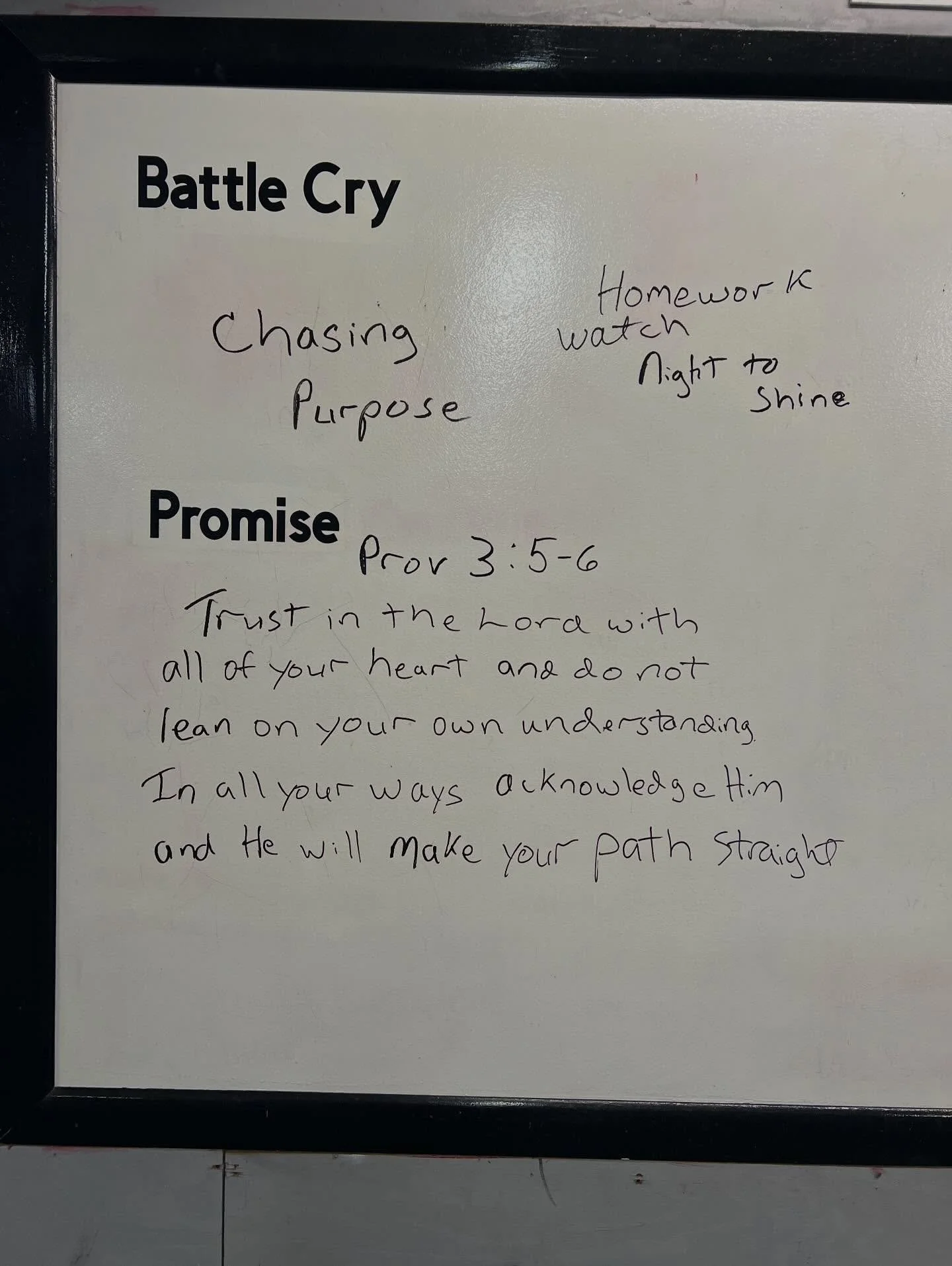 Warriors were encouraged to trust in the Lord