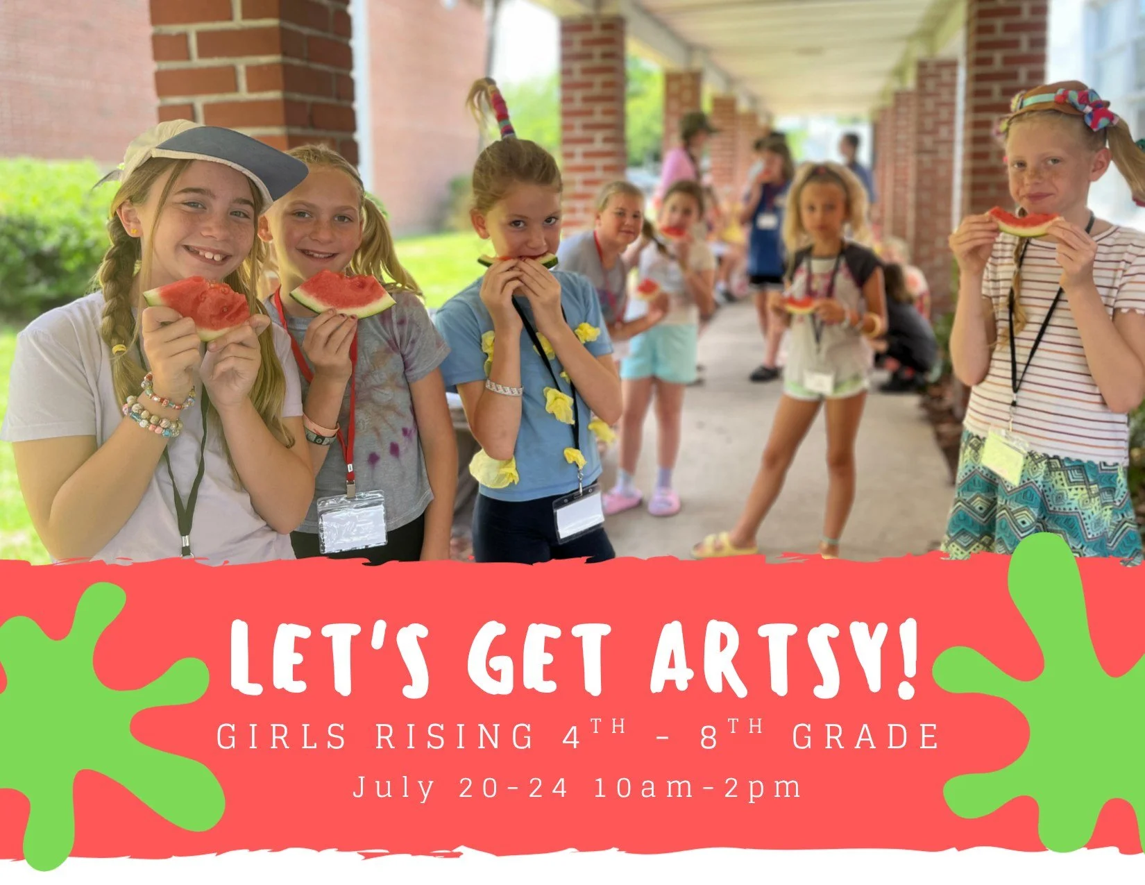 🎨✨ LET&rsquo;S GET ARTSY! ✨🎨

Join us for a week of creativity, friendship, and faith at our In &amp; Out Caf&eacute; Art Camp!

💖 Girls (4th&ndash;8th grade)
📅 July 20&ndash;24 | ⏰ 10am&ndash;2pm

We&rsquo;ll explore the story of Isaac, Rebekah,