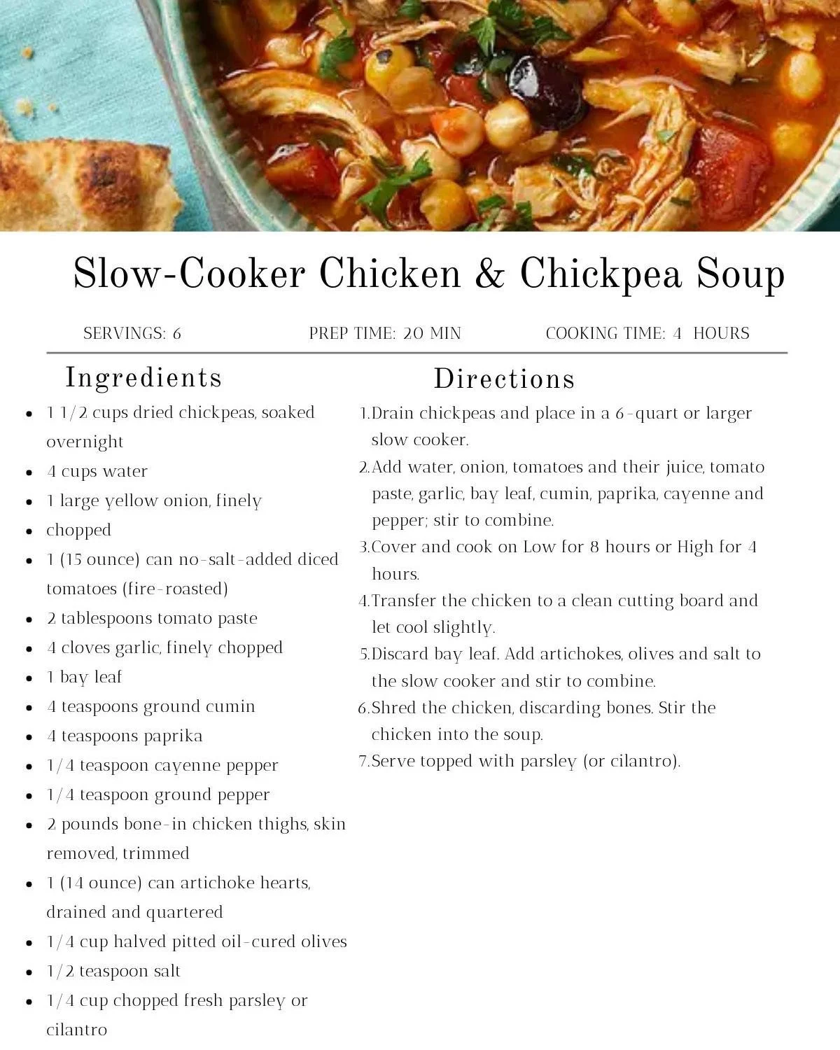 Weekly recipe highlight.