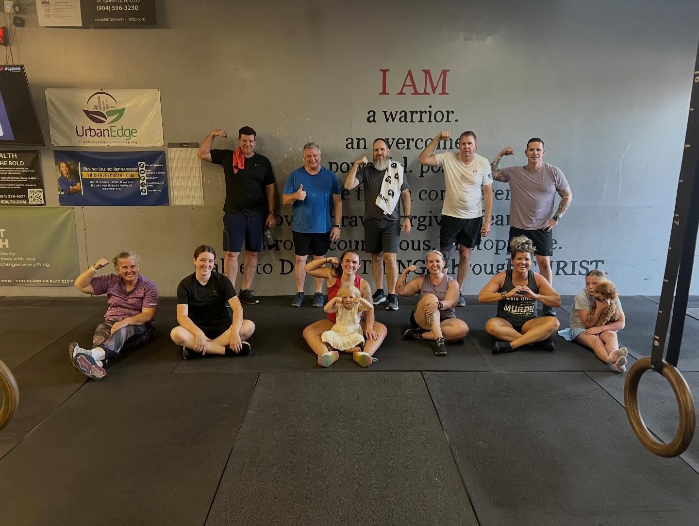 Tonight 6pm warriors fought through fast tough MURPH prep and killed a 3MOM battle.  They were encouraged to start their day with Jesus Acts 9:34