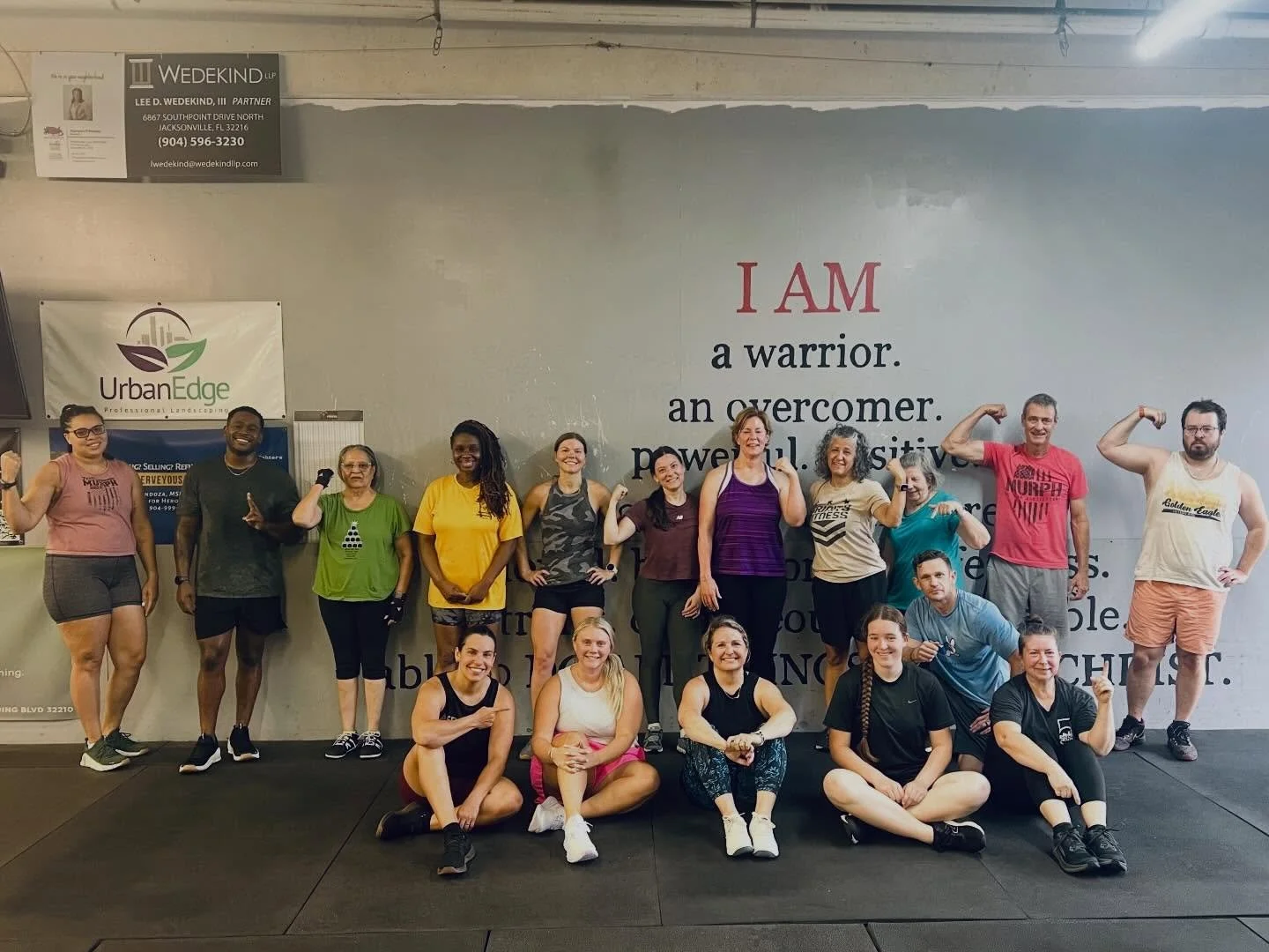 Nice big Tuesday morning class! Warriors battled through bench press and a tough workout and were encouraged to deepen their connection with Christ. Cut out the noise and tap into that Jesus peace! John 14:27