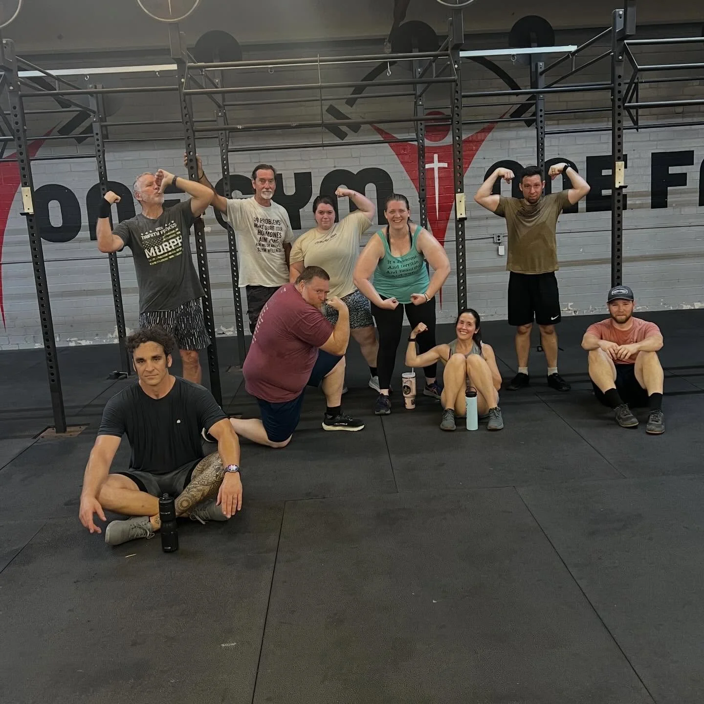 Look to the Lord for that spiritual pump! The Holy Swoly! 5:30am battled the humidity with handstands, grip strength, abs, and legs!