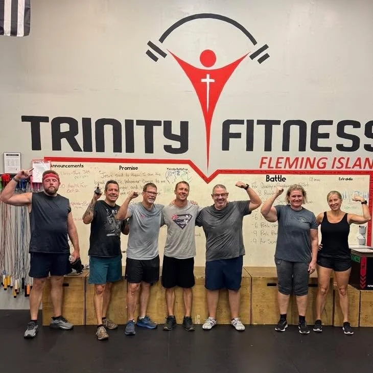 Monday morning 5am warriors battled through back squats, burpees, cleans, and more while being encouraged that Jesus satisfies!!!