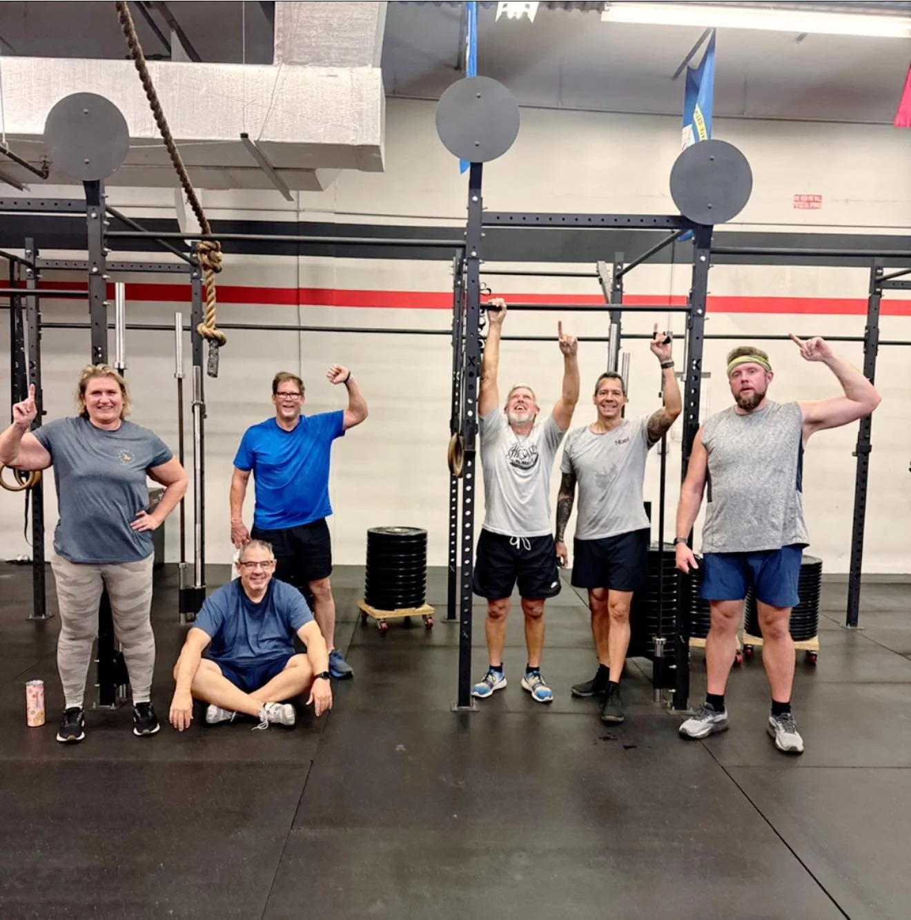 This mornings 5am warriors battled Deadlift, erg work, push ups, pull ups, and air squats while being reminded God is our Source!