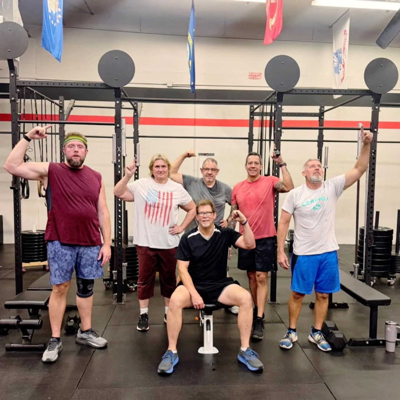 This mornings 5 am warriors battled through hang clean and jerk, DB bench, Deadlifts, single DB box step overs, and burpees while being reminded that the best is yet to come!