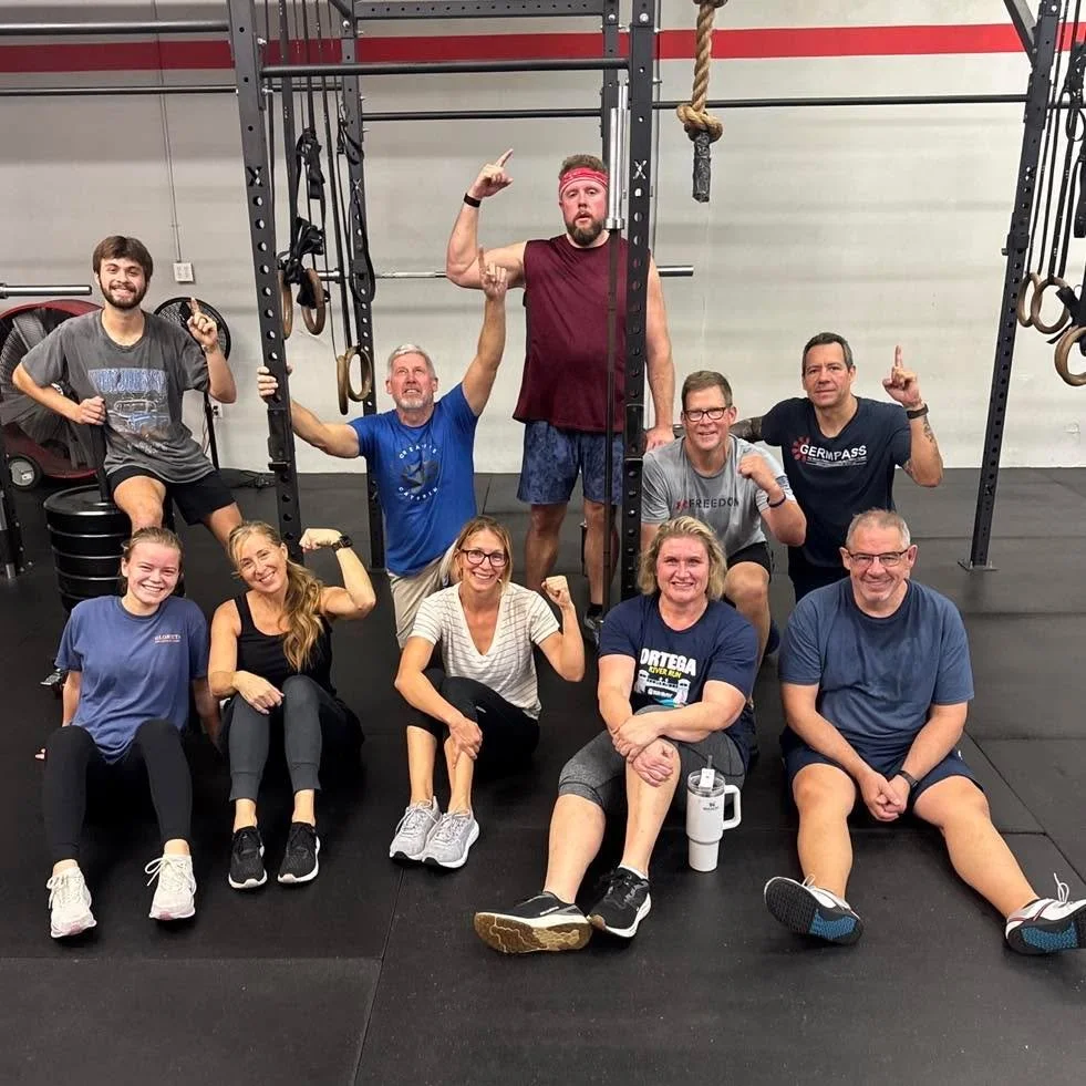 This mornings 5 am warriors battled through a 20 minute EMOM consisting of rowing/riding, SDHP, and Box jumps while being reminded to Count to Three.