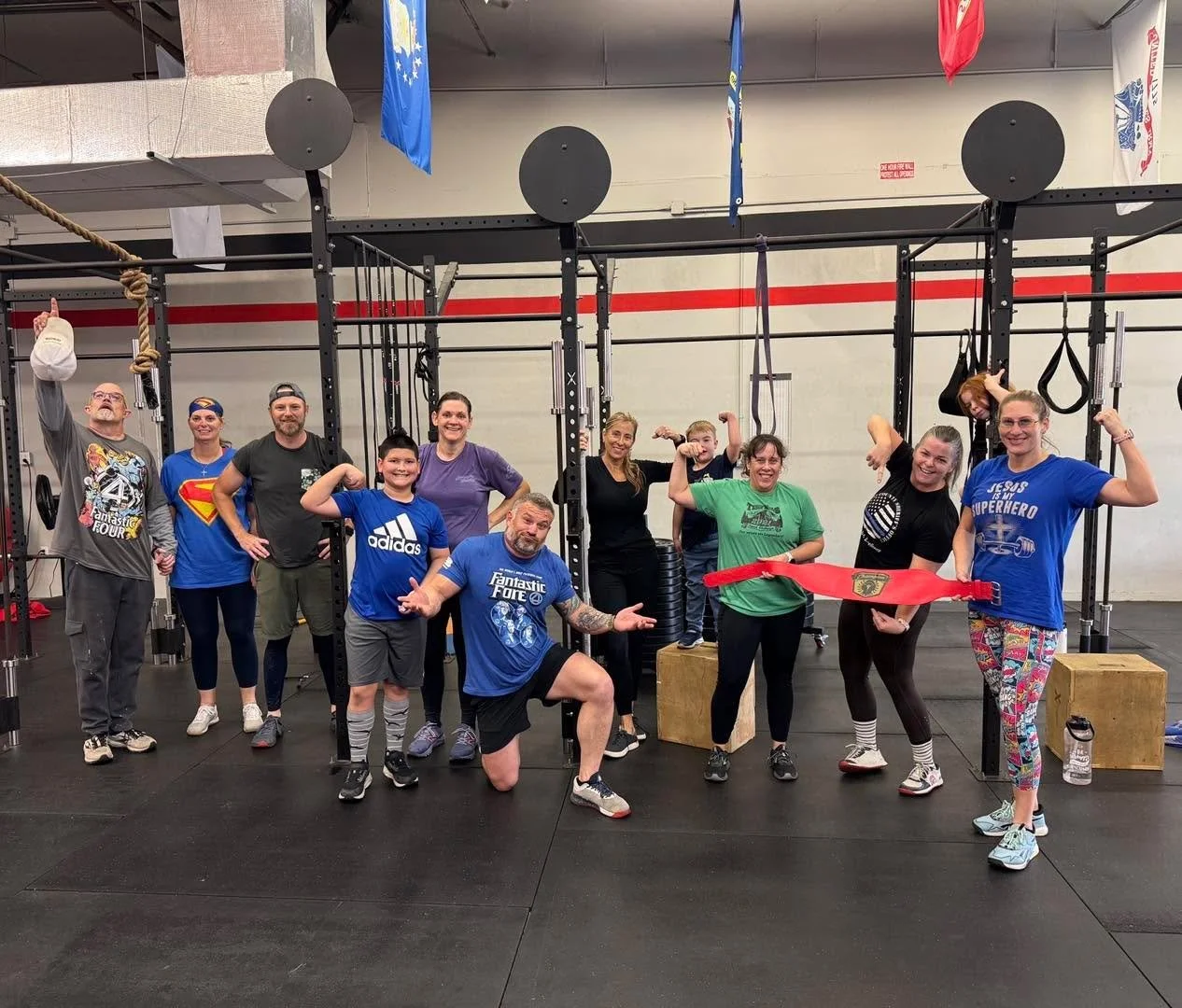 Saturday&rsquo;s Soup-er hero battle was a great turnout!! Warriors were reminded not listen to the lies of the enemy, and then battled through a &ldquo;deck of cards&rdquo; workout with a team. Afterwards, we had a great pot luck breakfast and Overf