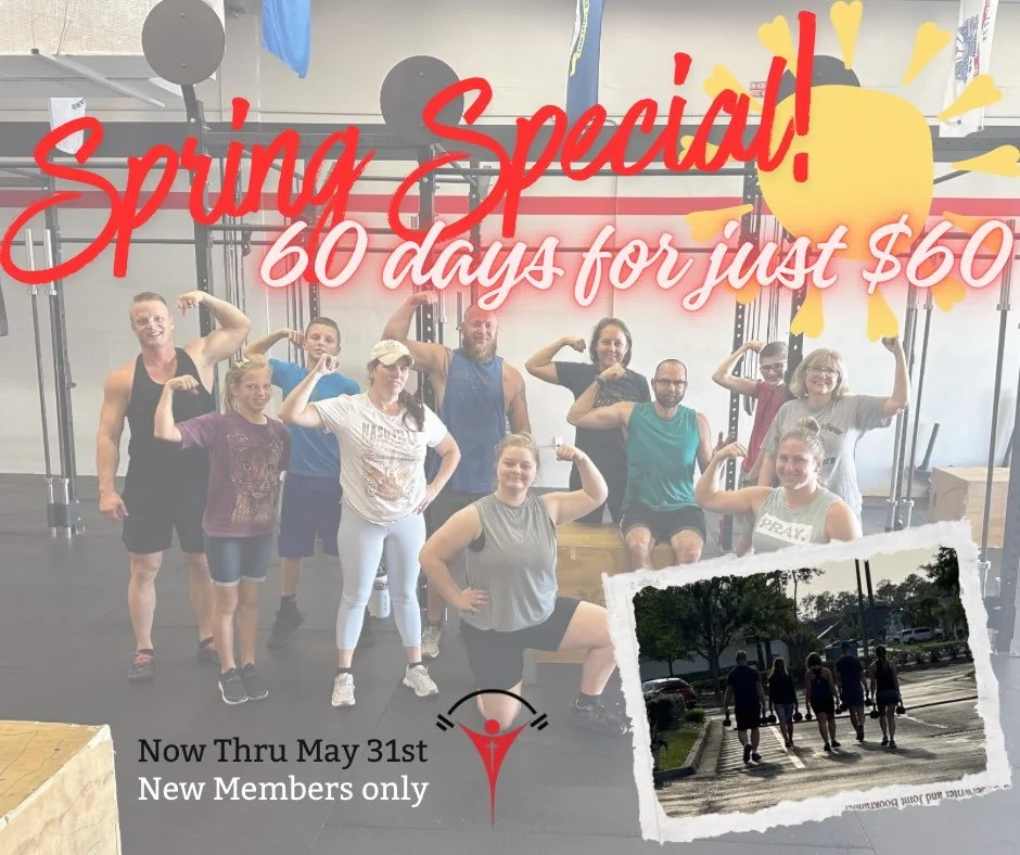 This is not a joke! Sign up today and get 60 days for just $60!
Looking for a great workouts, great community, accountability, family friendly environment? We are here to help you in all areas of life! Click the link to get started! https://tffi.push