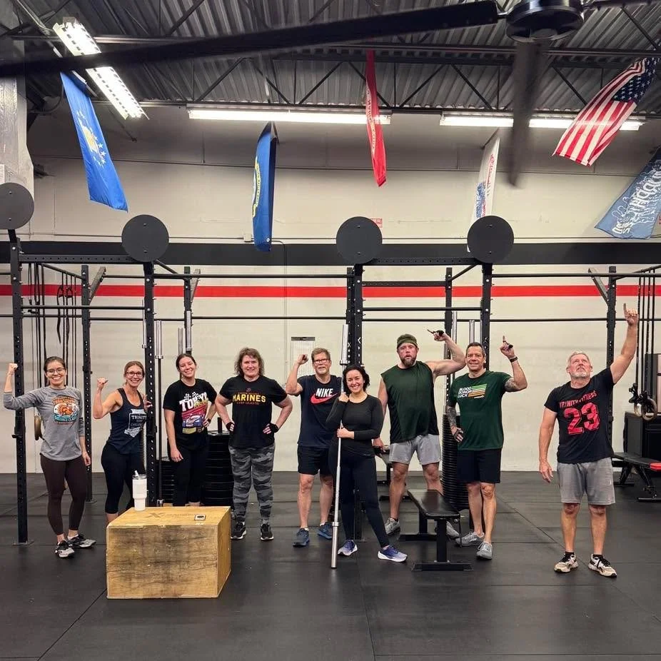 Friday 5am warriors worked through bench press, front squats, thrusters, and more while being encouraged to be slow to anger!!