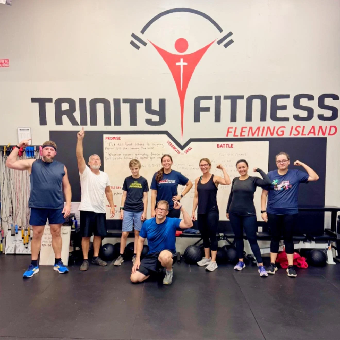 5am warriors battled through rope climbs, pull ups, wall balls, and more while being encouraged to listen!!