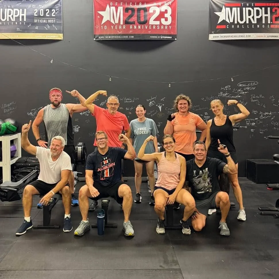 5am warriors battled through cleans, snatches, and a bunch of cardio while being encouraged to laugh it up!!