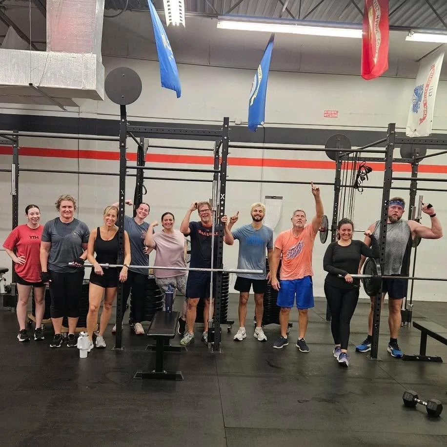 Monday morning 5:00am Warriors battled through 15 minutes of upper body strength and 15 minutes of running,  dumbell front raises, tricep dips, rowing and push-ups while being asked " what are you grateful for".