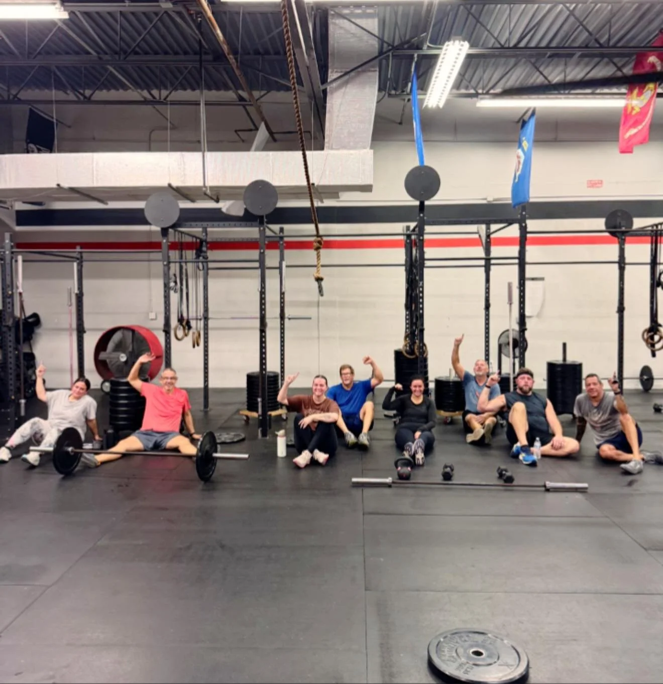 Friday 5am warriors battled through an intense lower body workout while being reminded to abide in Him! (John 15)