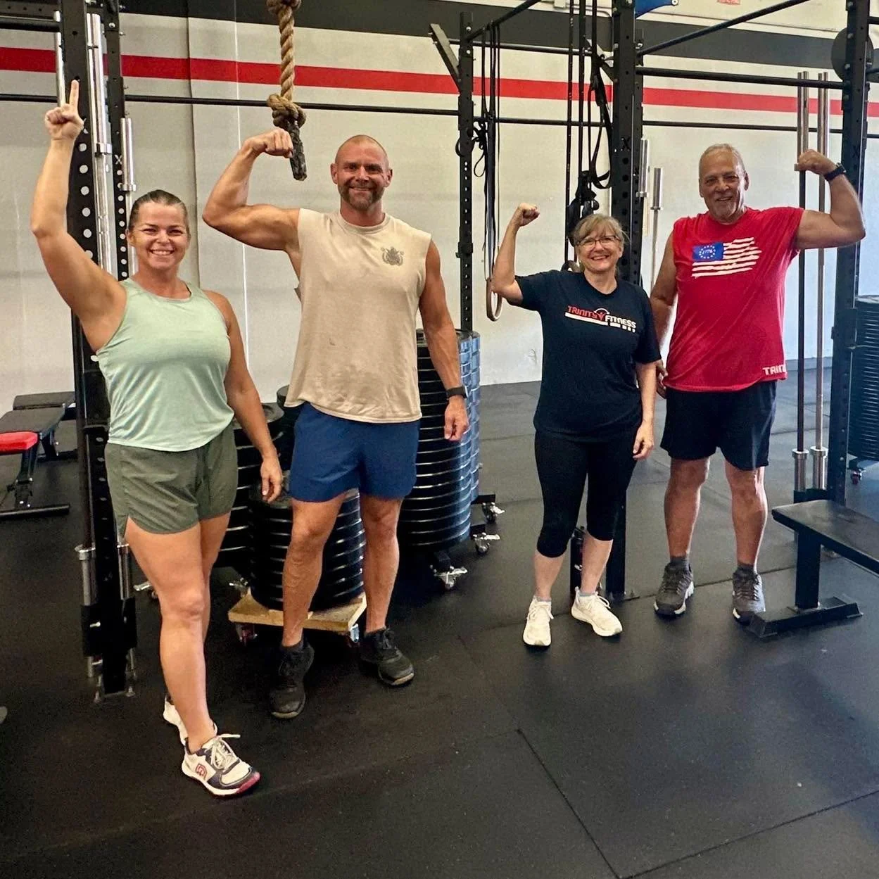 9am warriors worked through upper body strength today! #couplesthatworkouttogether🥰 #flemingisland #greencove #middleburg #faithandfitness