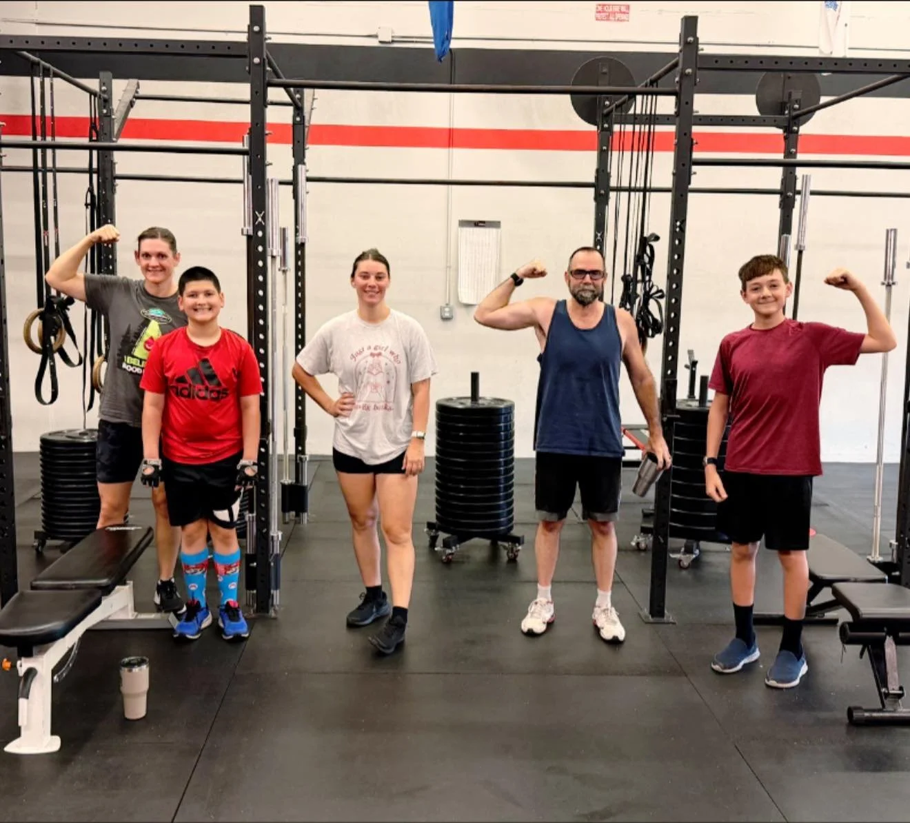 Monday night warriors were encouraged to carry each other&rsquo;s burdens, and allow others to help carry theirs when needed! Galatians 6:2 #trintiyfitness #flemingisland #morethanagym #faithandfitness