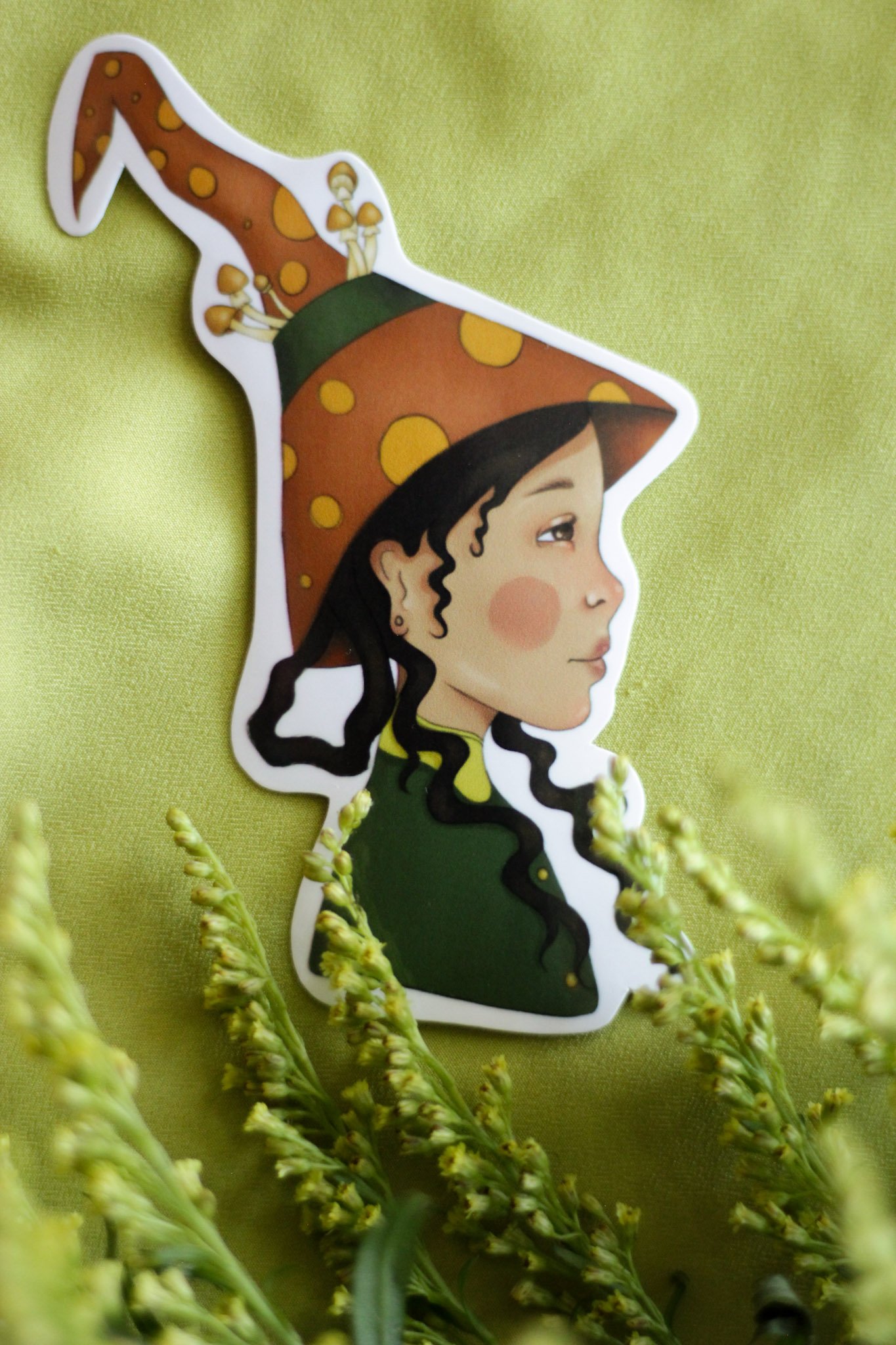 Garden Witch Die Cut Vinyl Sticker