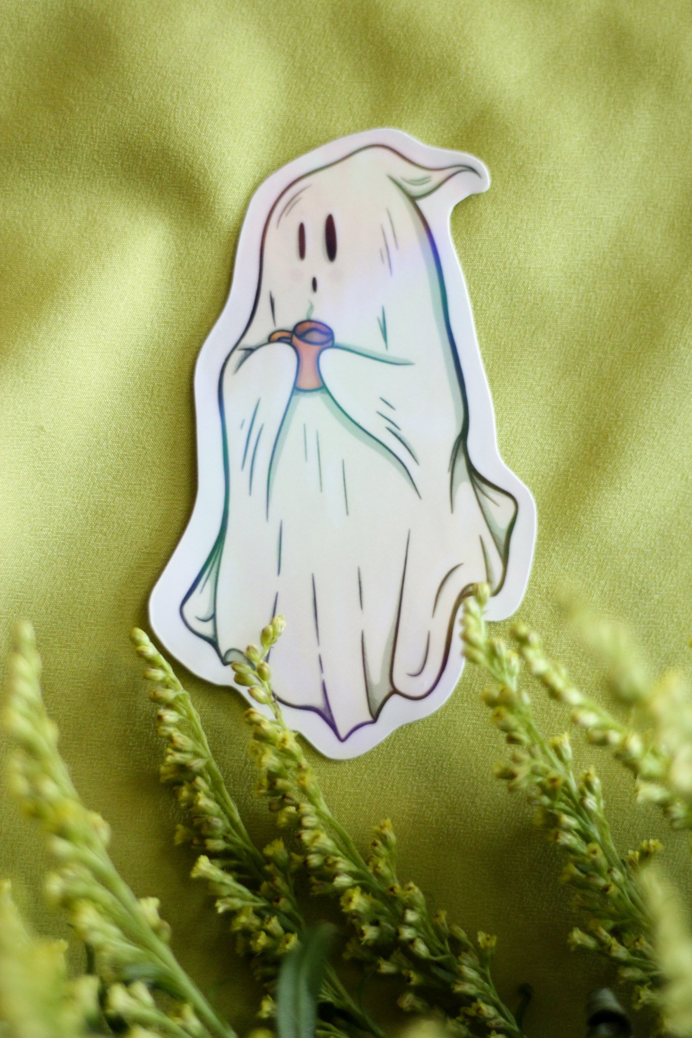 Apple Cider Ghost Die Cut Vinyl Sticker