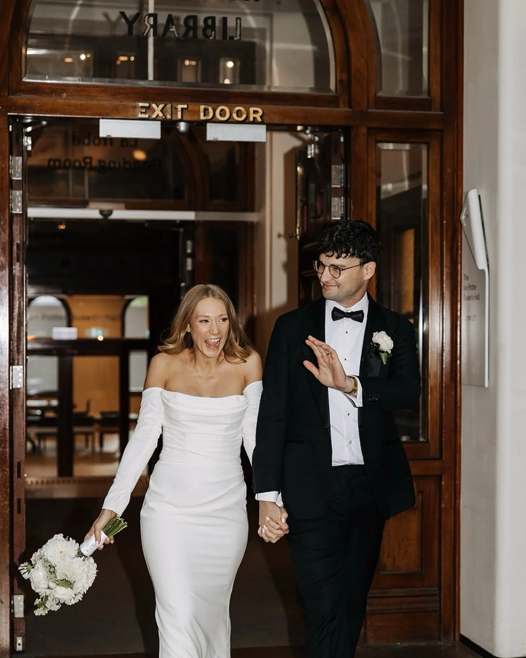 Kate &amp; Byron 🤍 

The perfect day with an intimate ceremony at the Victorian Marriage Registry followed by a grand celebration at the State Library. 

Ceremony @vicmarriageregistry 
Reception @library_vic 
Dress @mwlbride 
Photography @amandaales