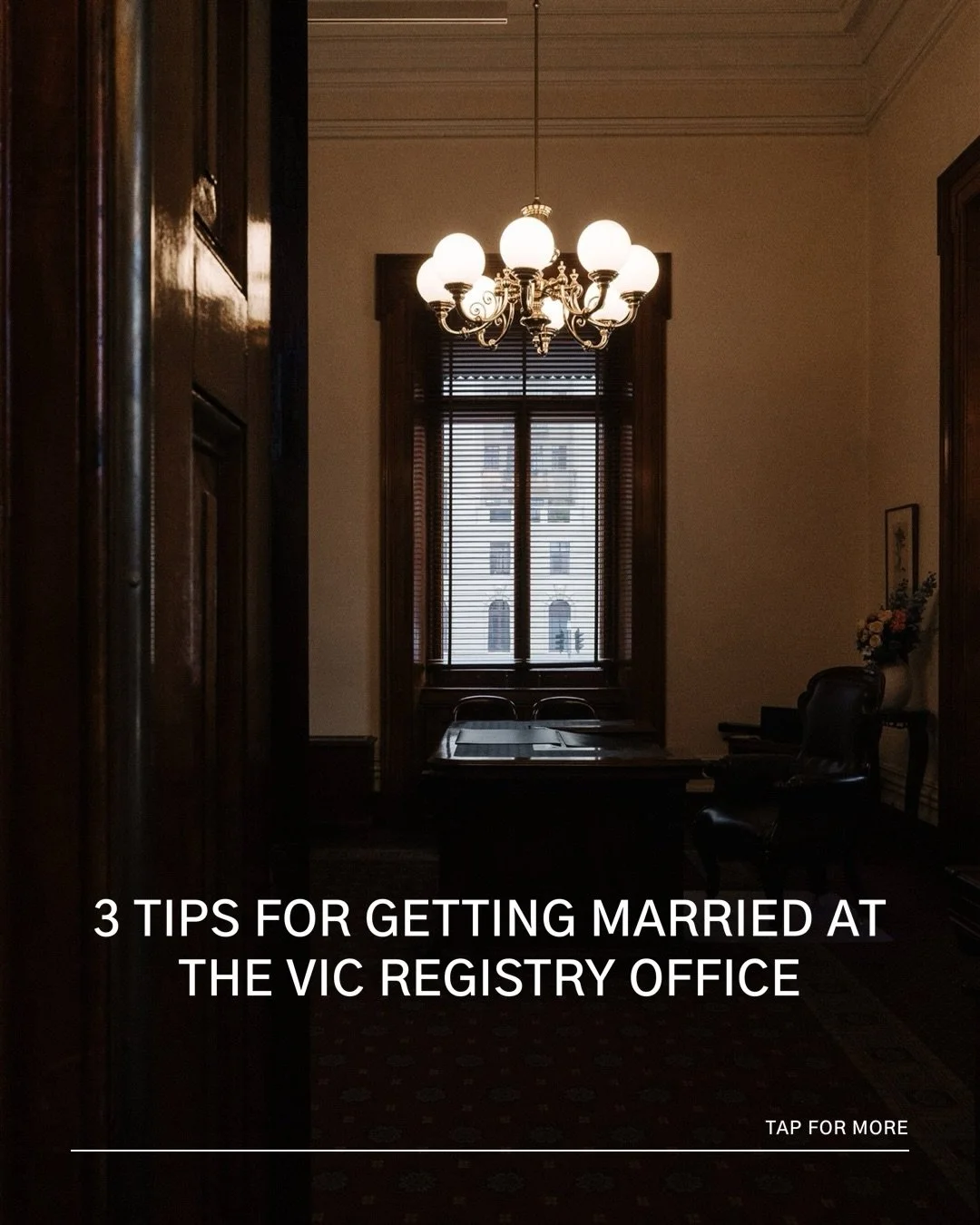The Victorian Marriage Registry at the Old Treasury Building is one of my favorite places to photograph at!

Here&rsquo;s my top 3 tips I tell my couple who are planning a Melbourne registry office wedding or elopement 

1. Arrive *at least 15* minut