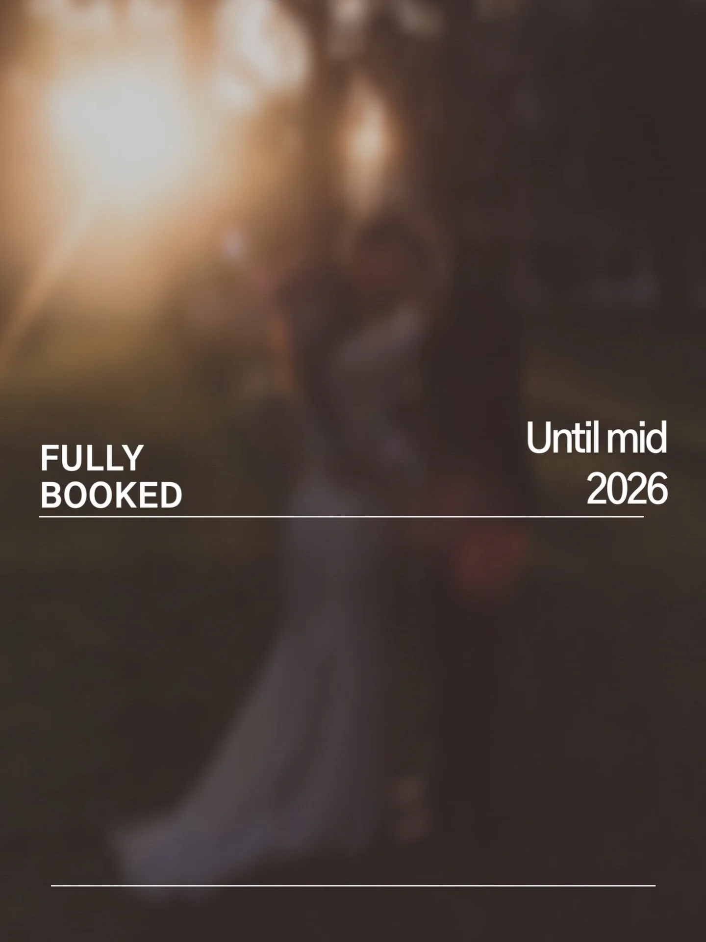 ✨Availability update ✨

Bookings are officially closed until July 2026 for both weddings and elopements. 

If you&rsquo;re getting married or eloping from mid this year onward reach out sooner rather than later as dates for later this year and 2027 a