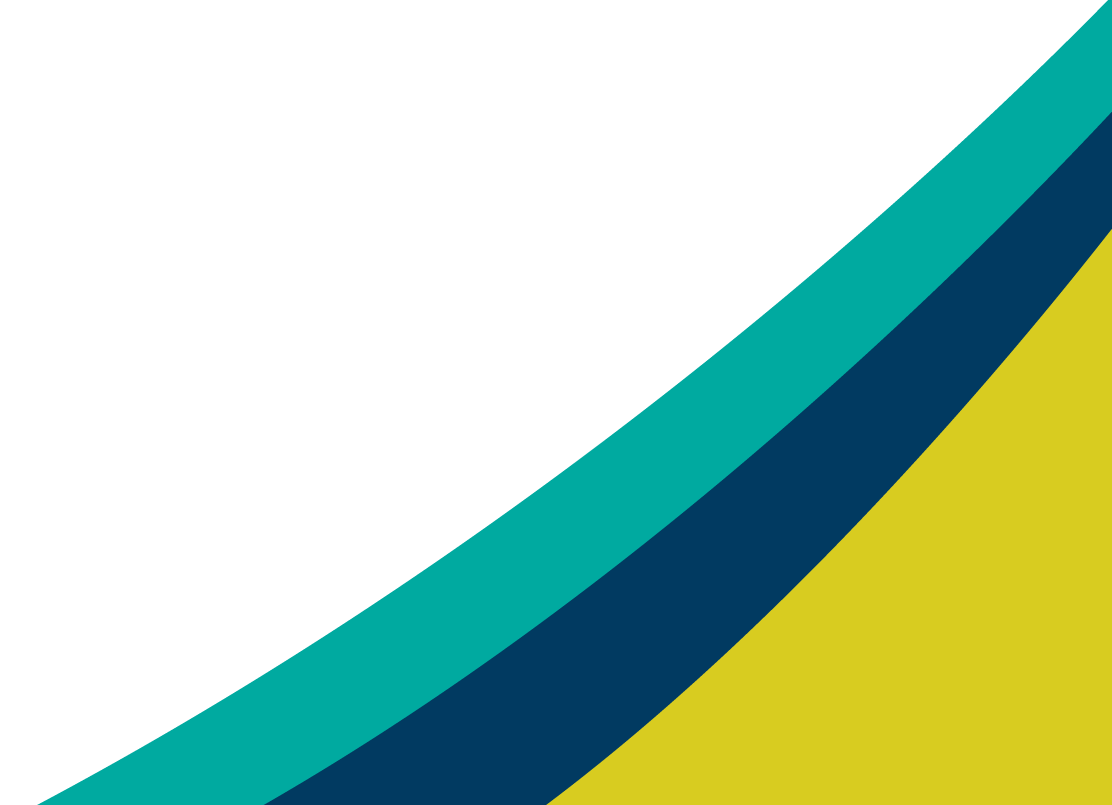 Colorful geometric design with diagonal stripes in black, teal, dark blue, and yellow.