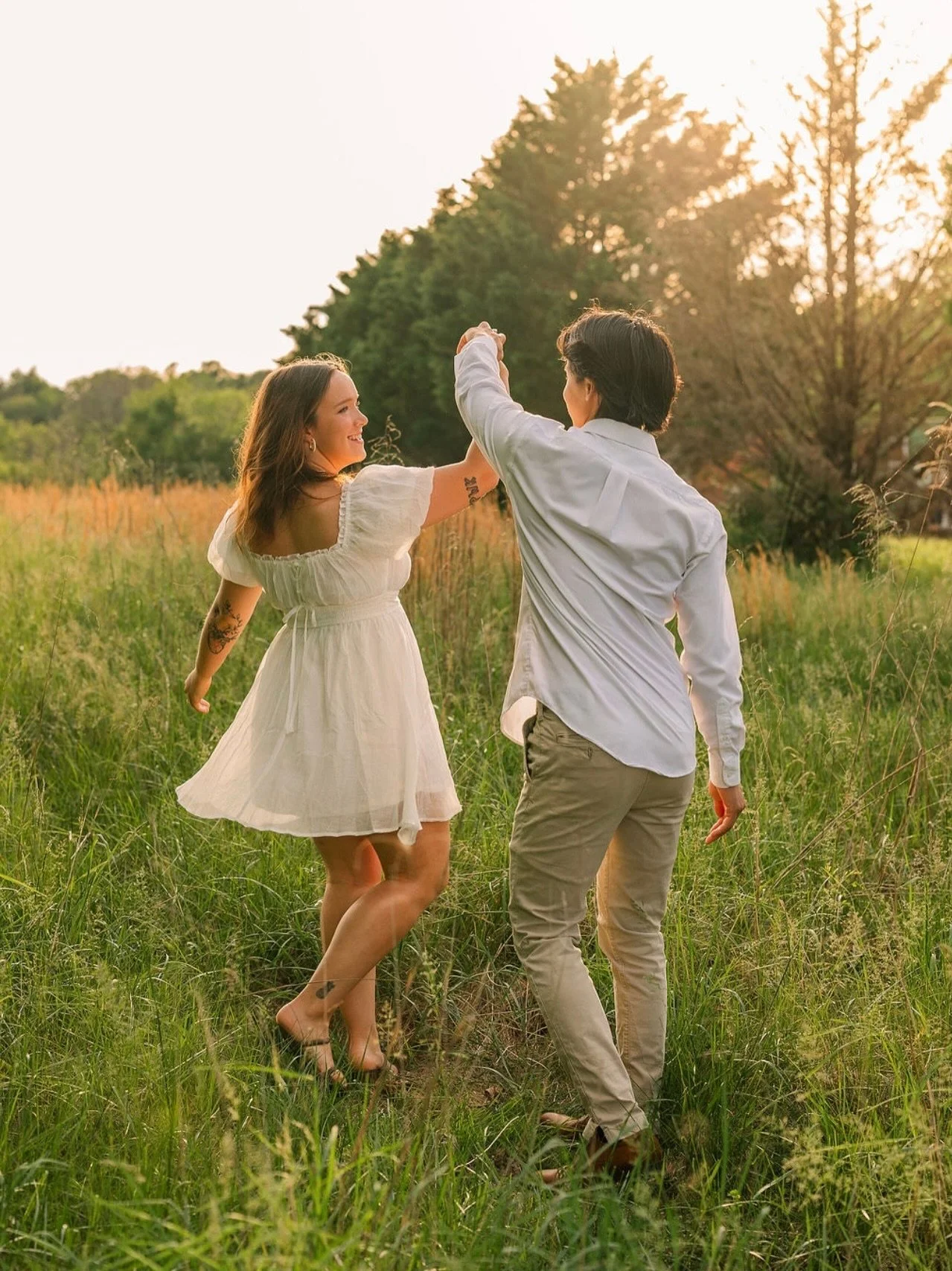 ✨ Love is in the air ✨ This sweet couple will be saying &ldquo;I do&rdquo; at Whispering Winds in just a few short weeks! They even chose to take their engagement photos here on the grounds where they&rsquo;ll soon begin their forever. 🌿💍